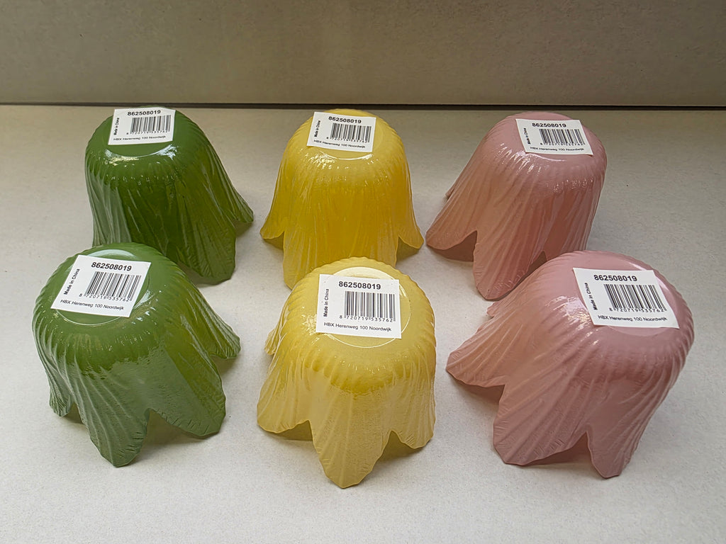 Tealight Tulip Assorted 7.5x5.5cm (PACK OF 3)