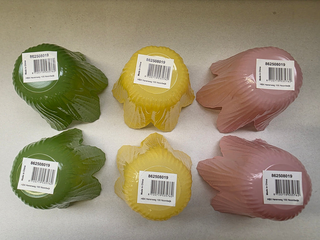 Tealight Tulip Assorted 7.5x5.5cm (PACK OF 3)