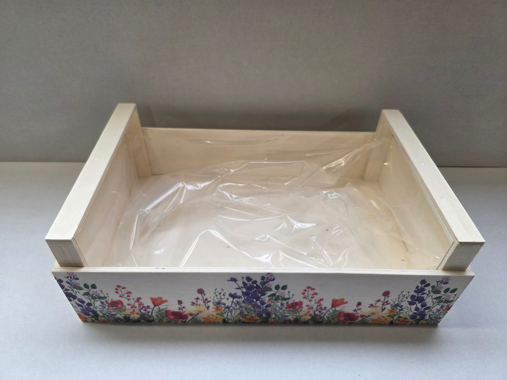 Wooden Crate Wildflowers Mix 32cm