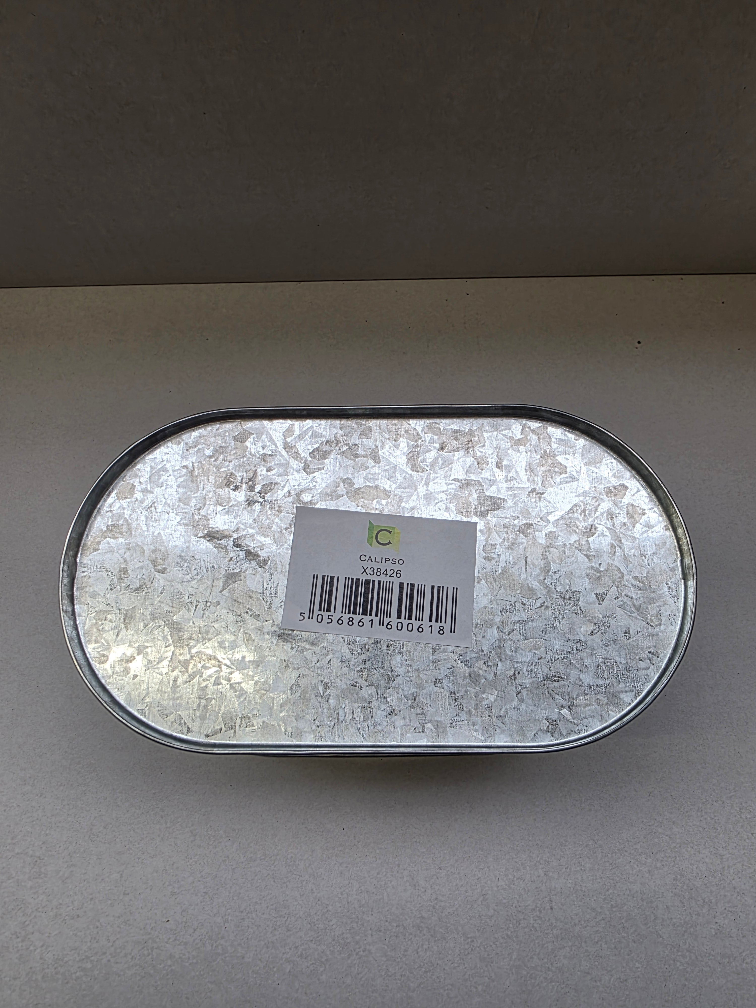 Zinc Oval Floral Bfly 22x14x11cm (PACK OF 2)