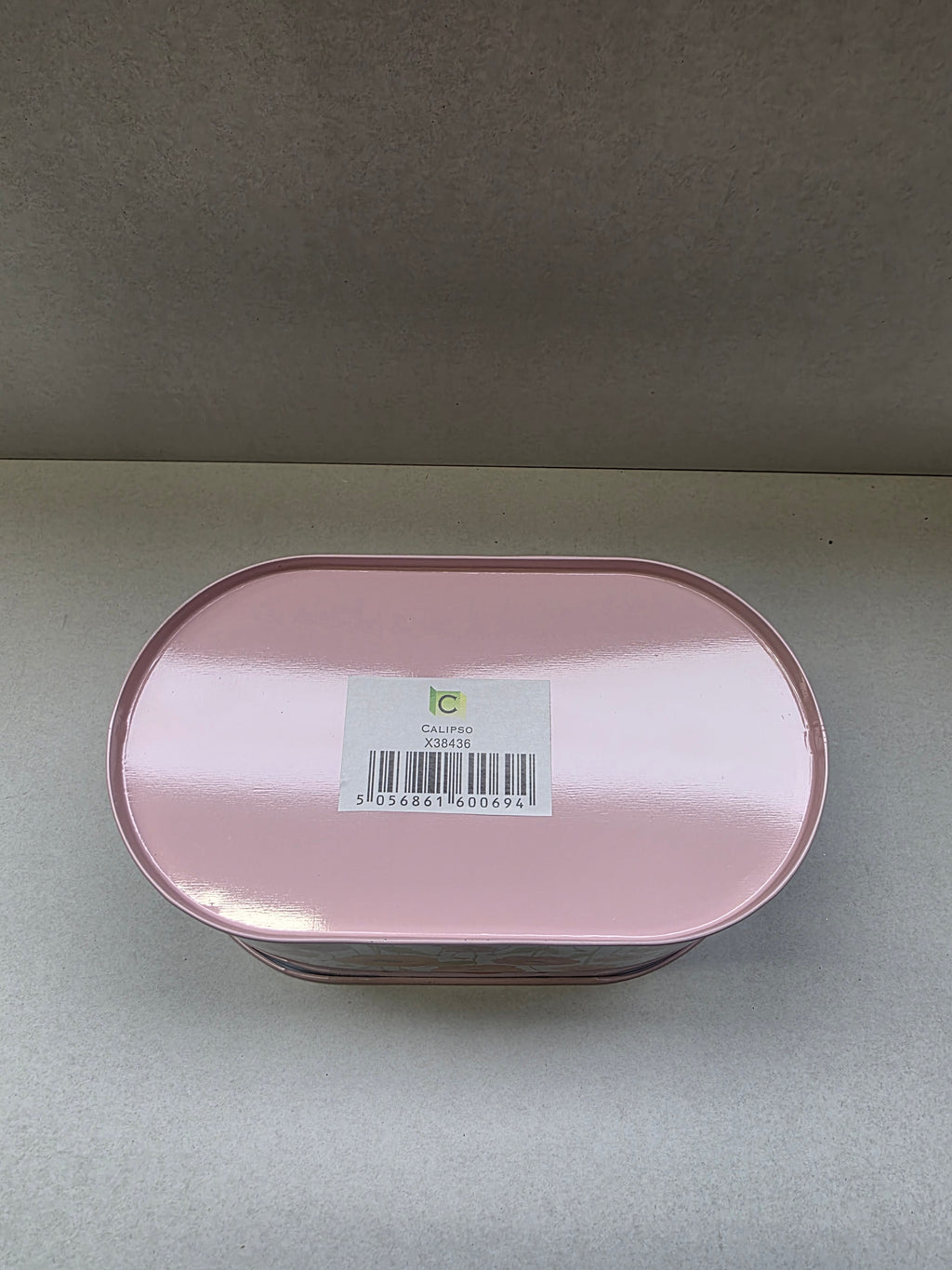 Zinc Oval Poppy 22.5x14x11cm (PACK OF 2)