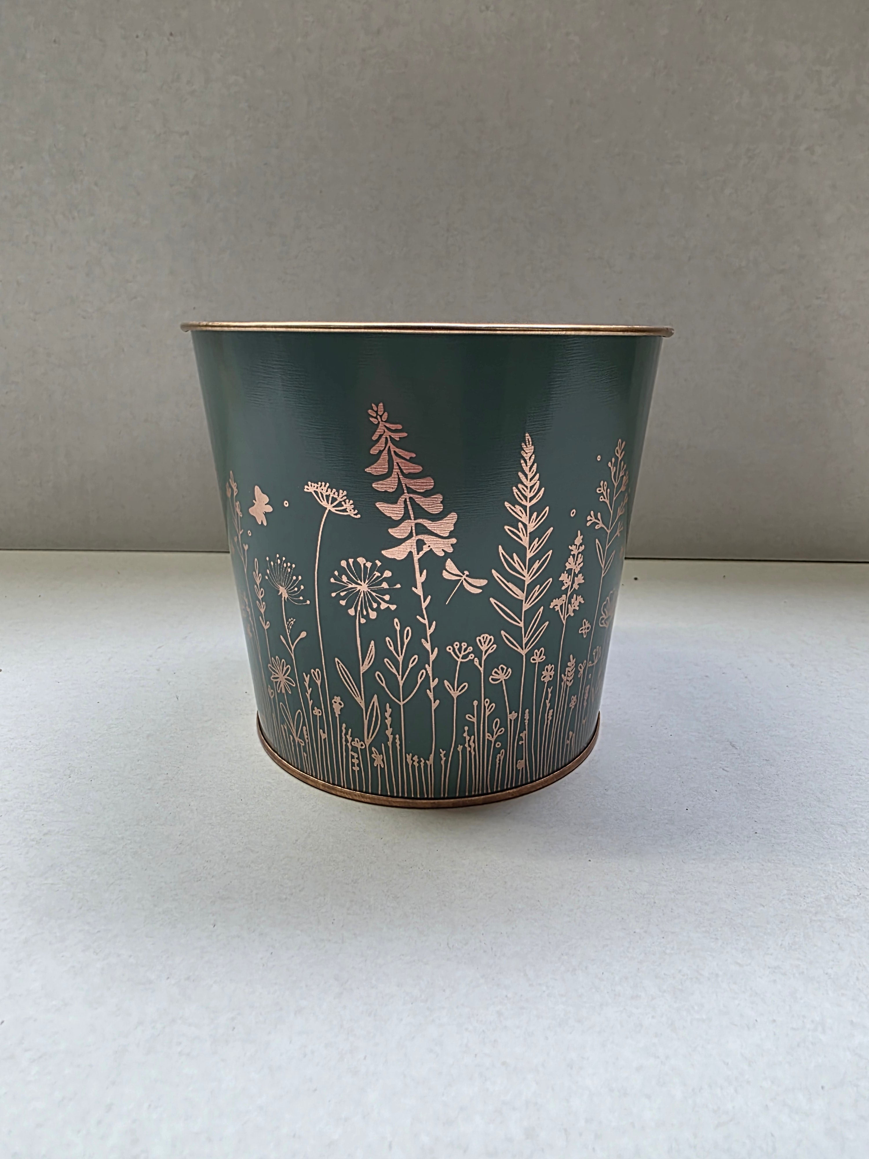 Zinc Pot Green Wild 13x11x10cm (PACK OF 3)