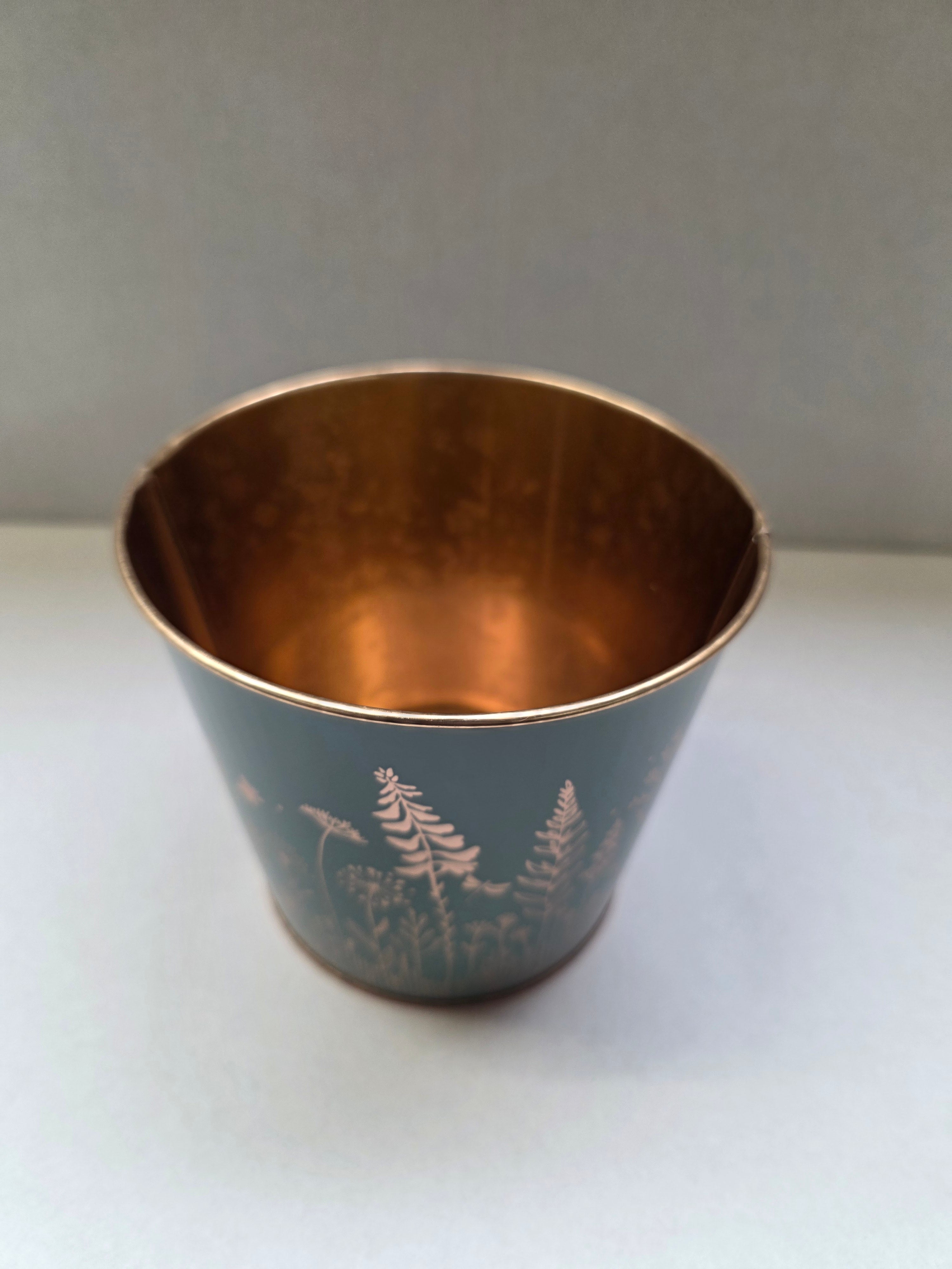 Zinc Pot Green Wild 13x11x10cm (PACK OF 3)