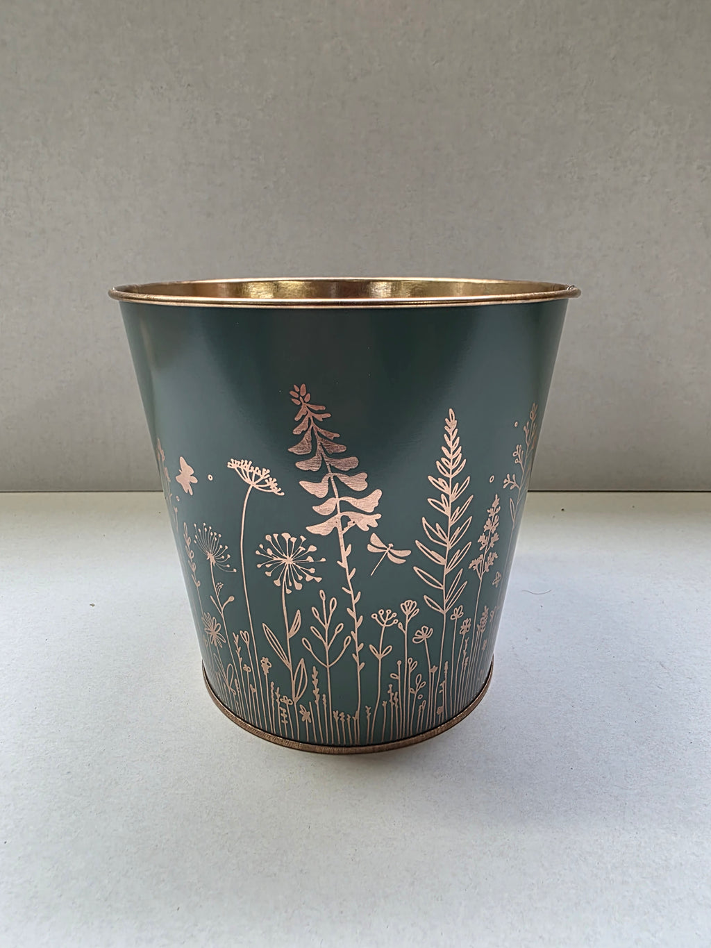 Zinc Pot Green Wild 15x13.7x10cm (PACK OF 2)