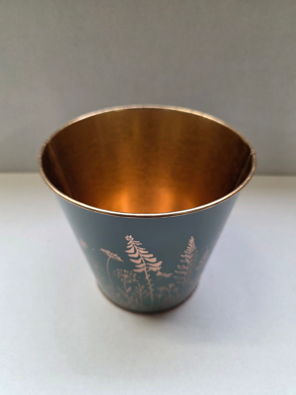 Zinc Pot Green Wild 15x13.7x10cm (PACK OF 2)