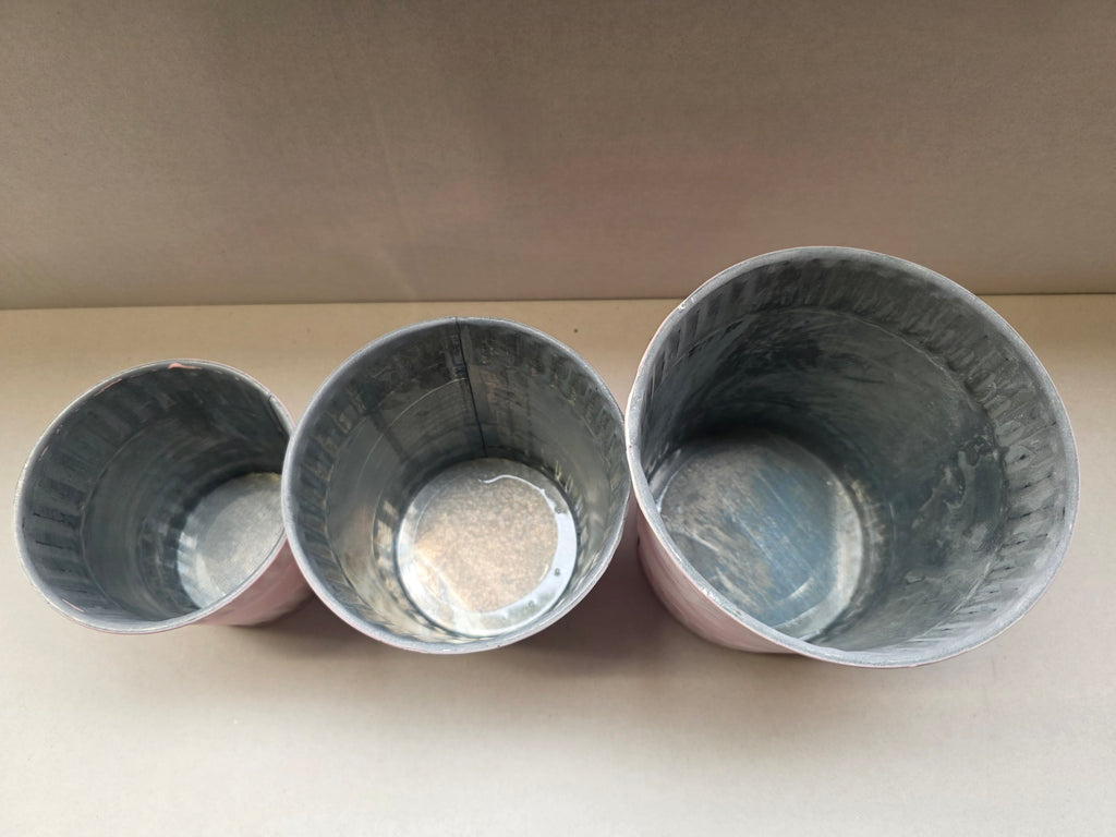 Zinc Pot Jinan Green Set Of 3 (PACK OF 2)