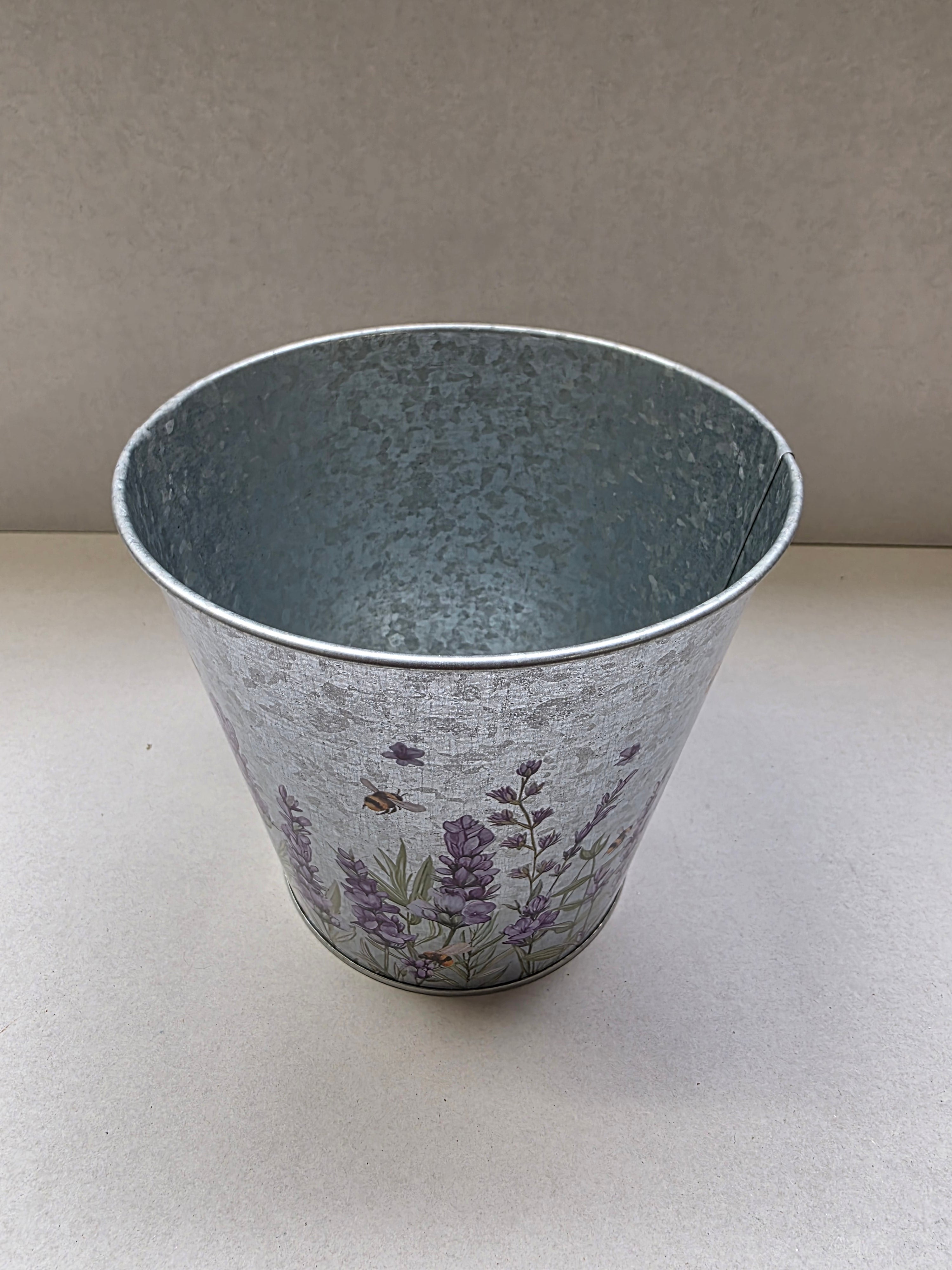 Zinc Pot Lavender 15x13.7x10.7cm (PACK OF 2)