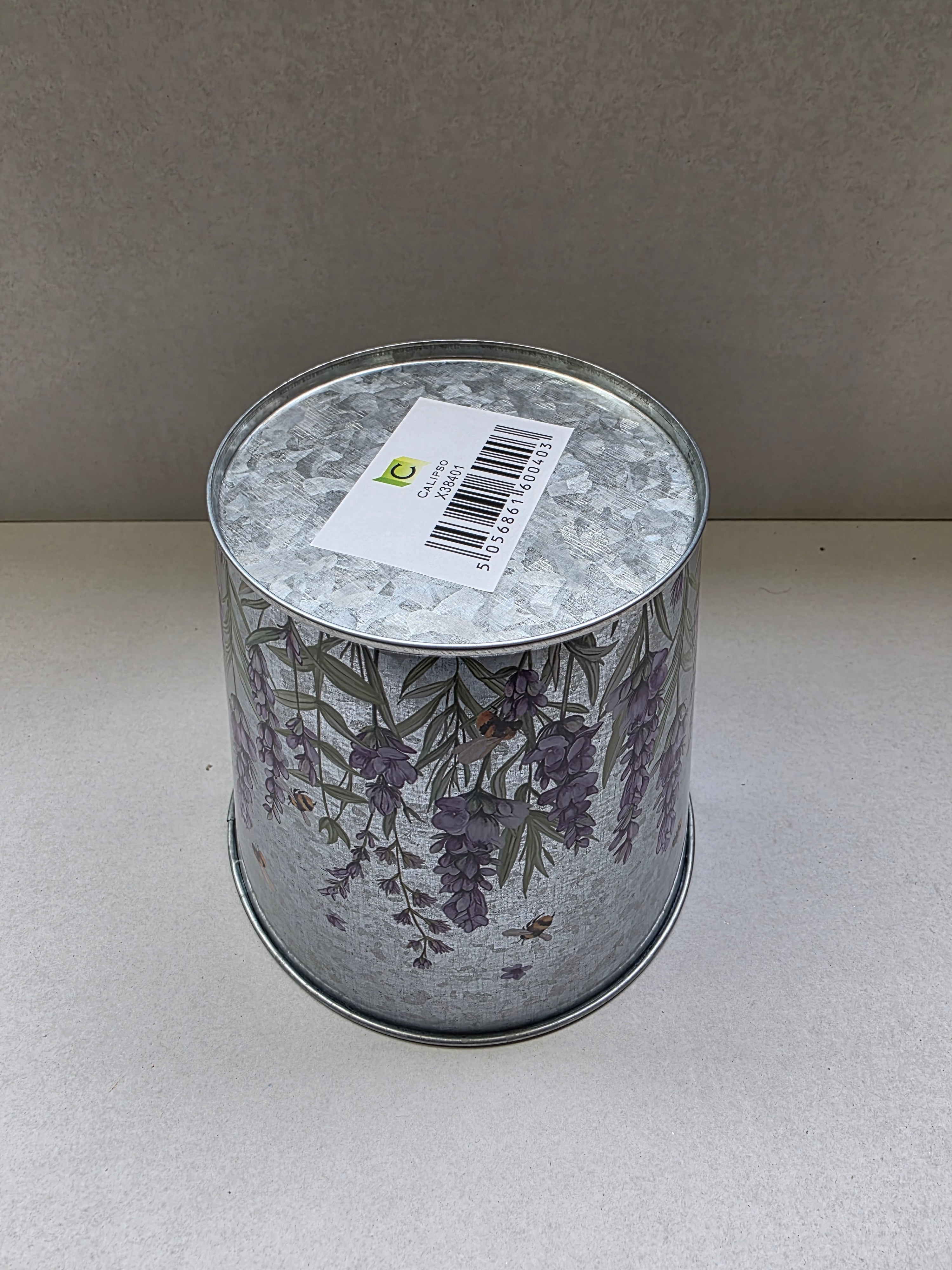 Zinc Pot Lavender 15x13.7x10.7cm (PACK OF 2)