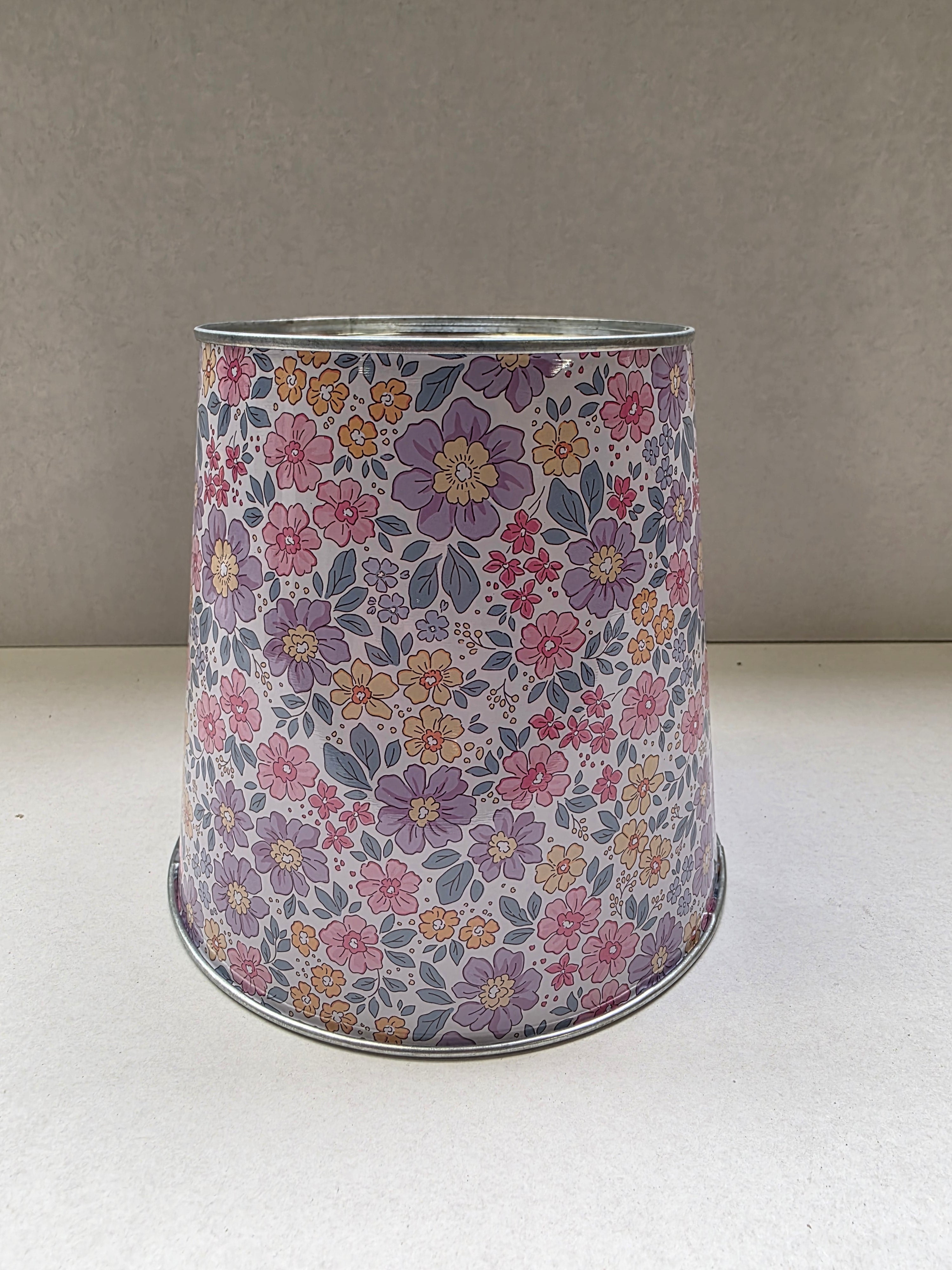 Zinc Pot Liberty Floral 15x14cm (PACK OF 3)