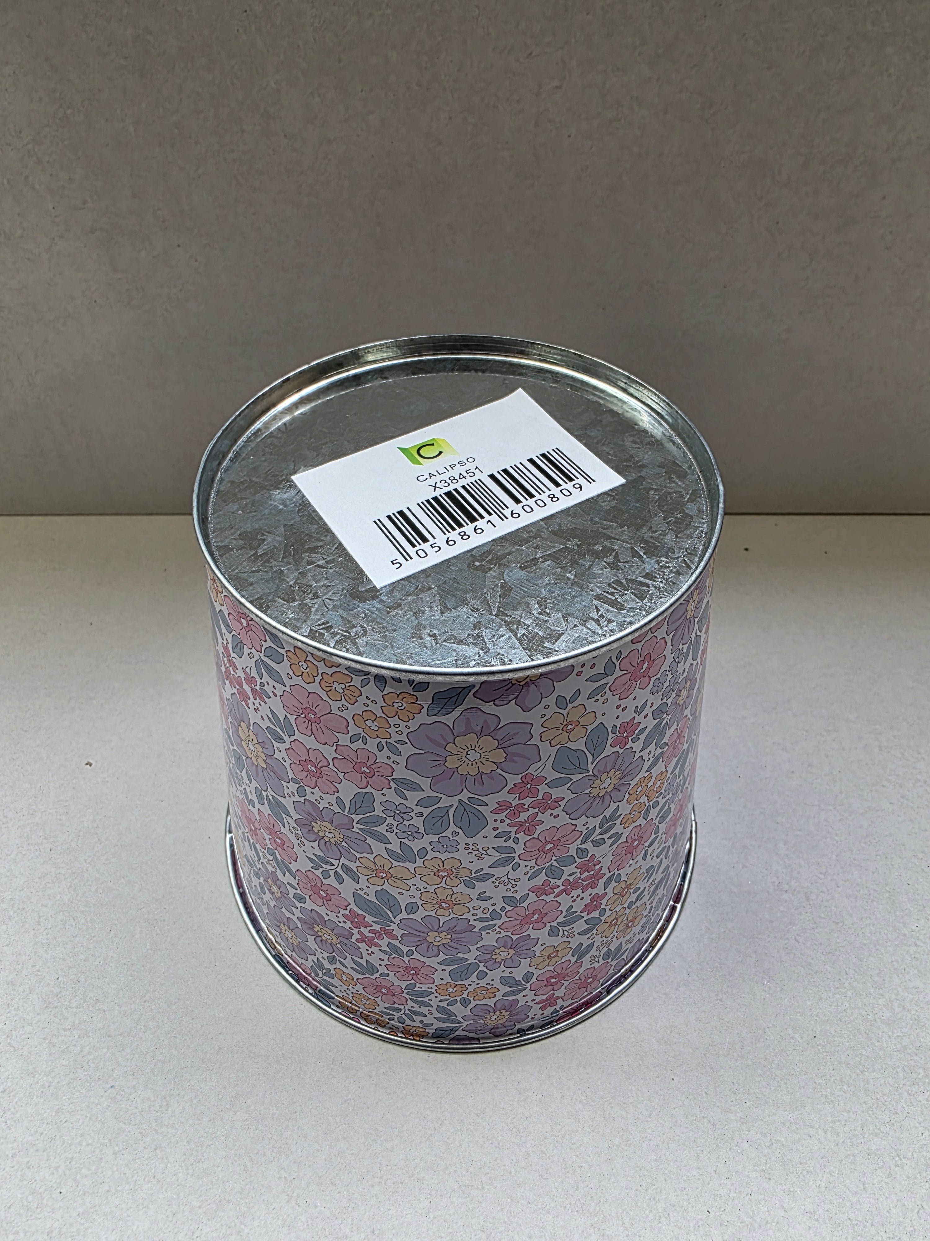 Zinc Pot Liberty Floral 15x14cm (PACK OF 3)