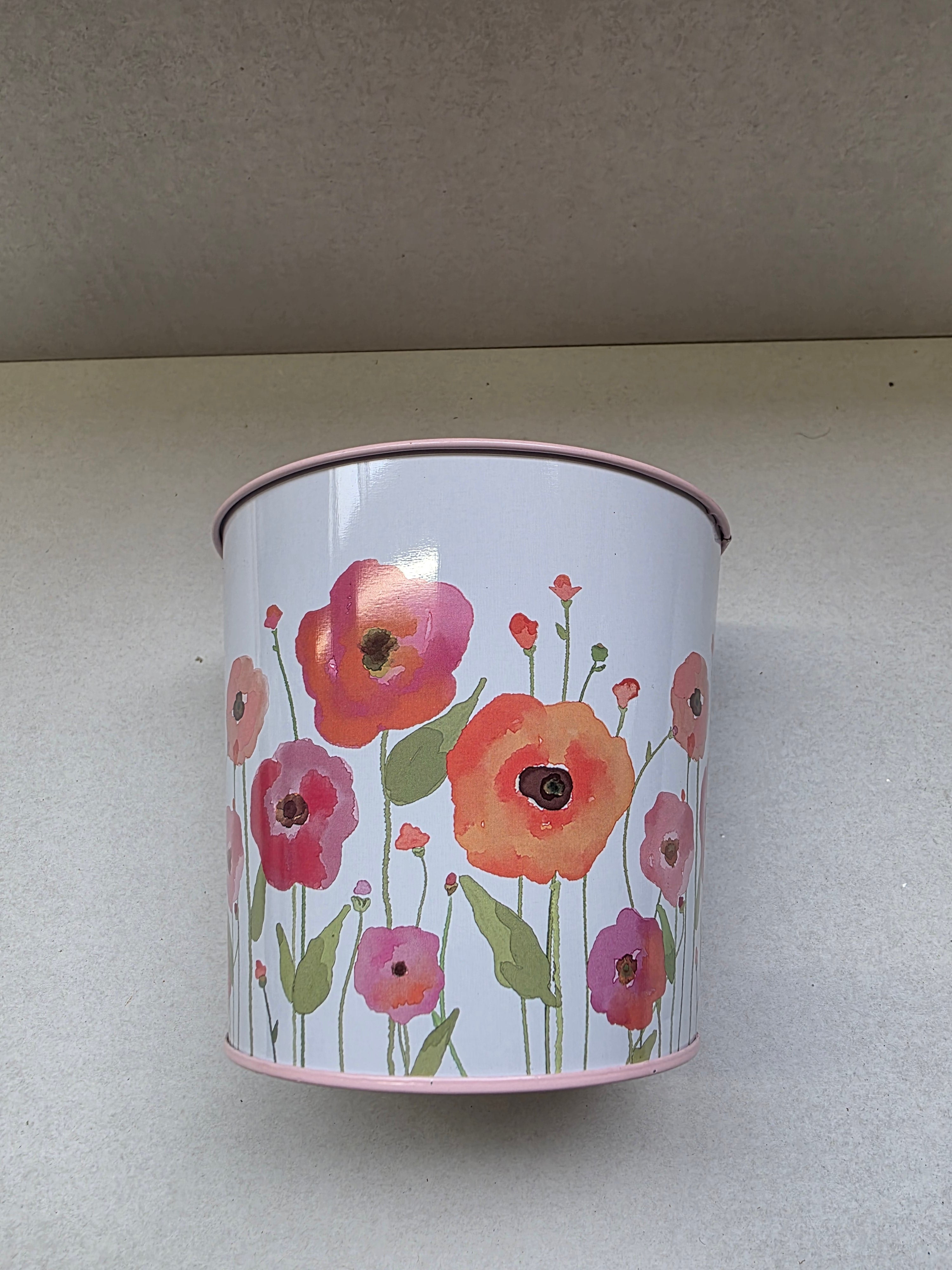 Zinc Pot Poppy 13x11x10cm (PACK OF 3)