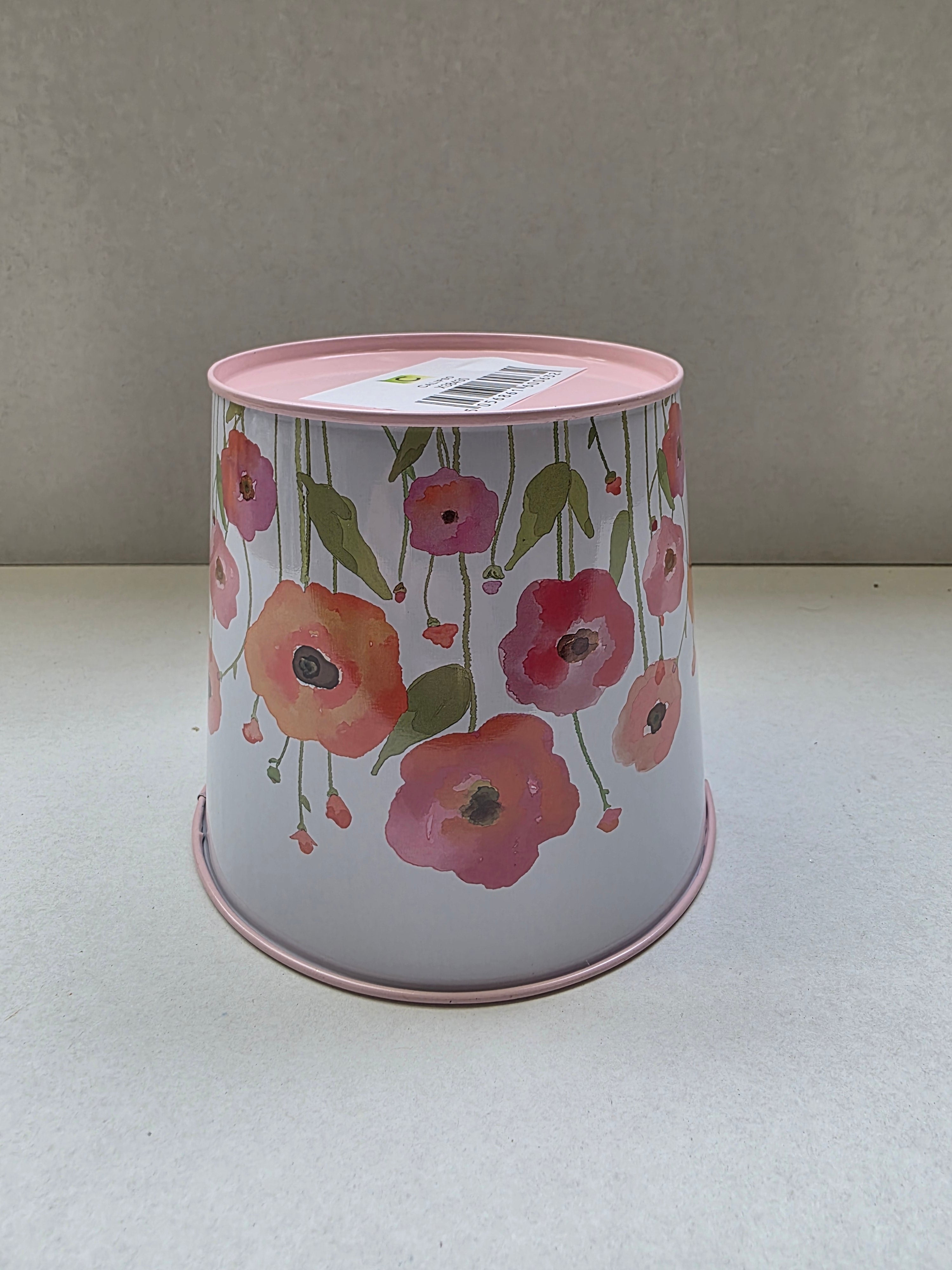 Zinc Pot Poppy 13x11x10cm (PACK OF 3)