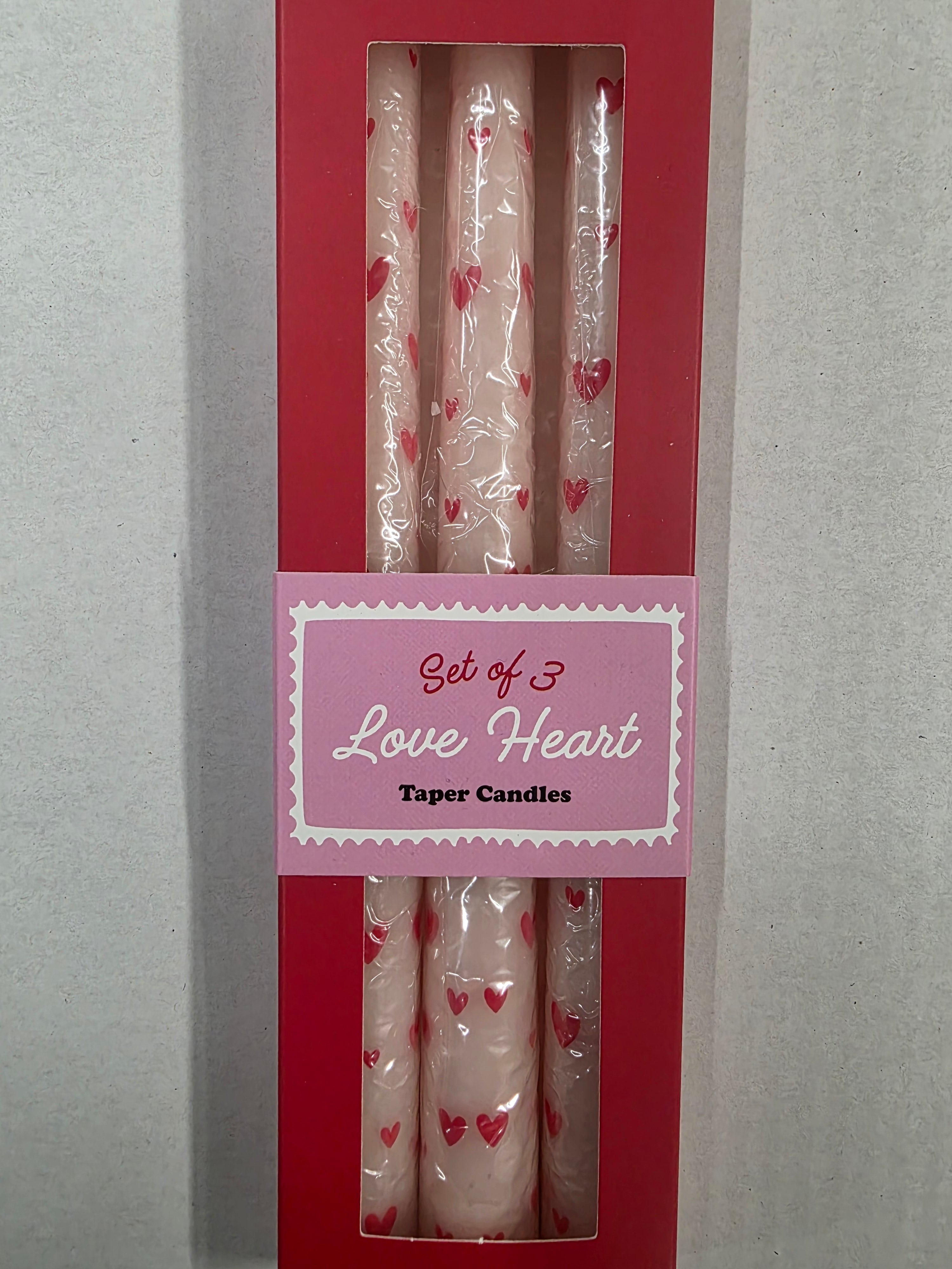 Candle Tapered Set Of 3 Love 26x2 (PACK OF 2)