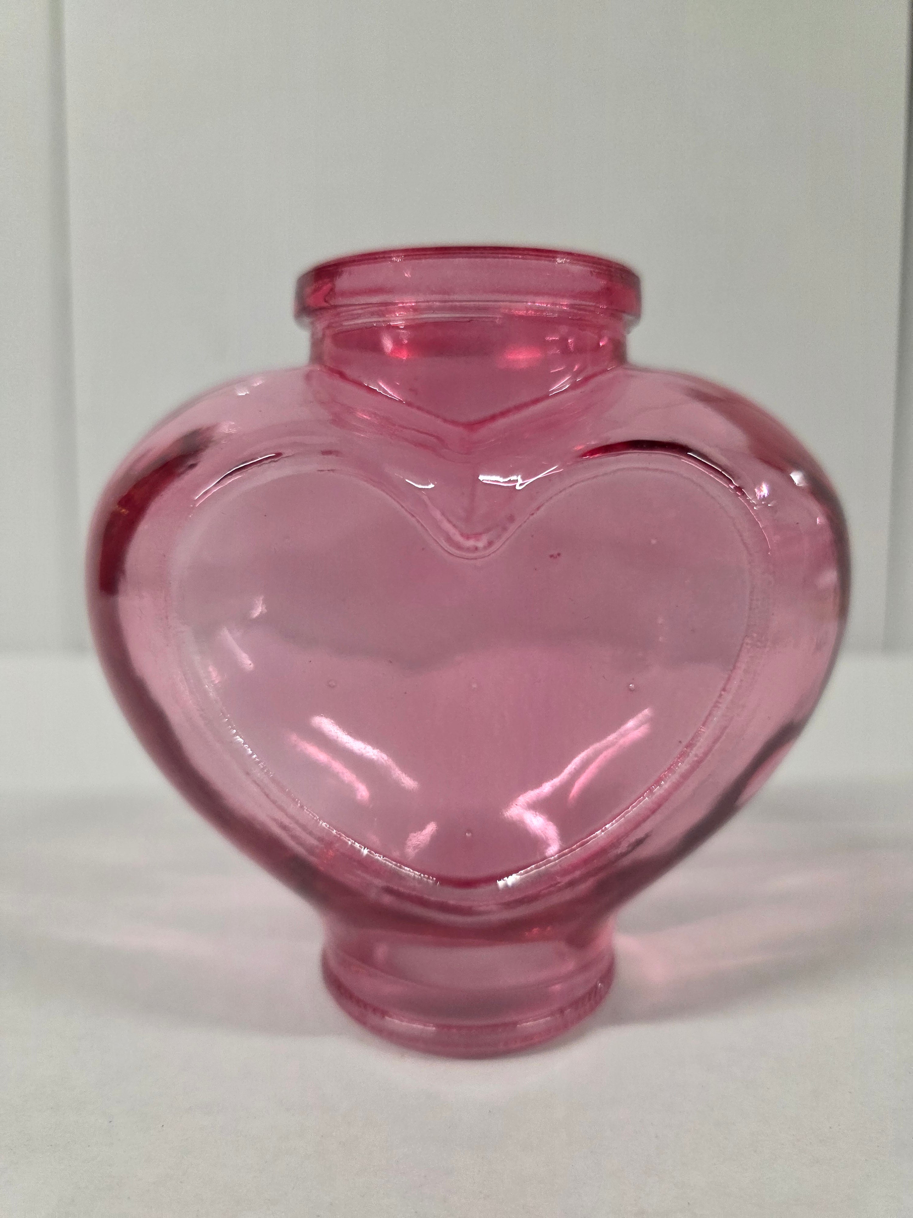 Vase Heart Glow Pink 11.8x7.3x11.5cm (PACK OF 3)