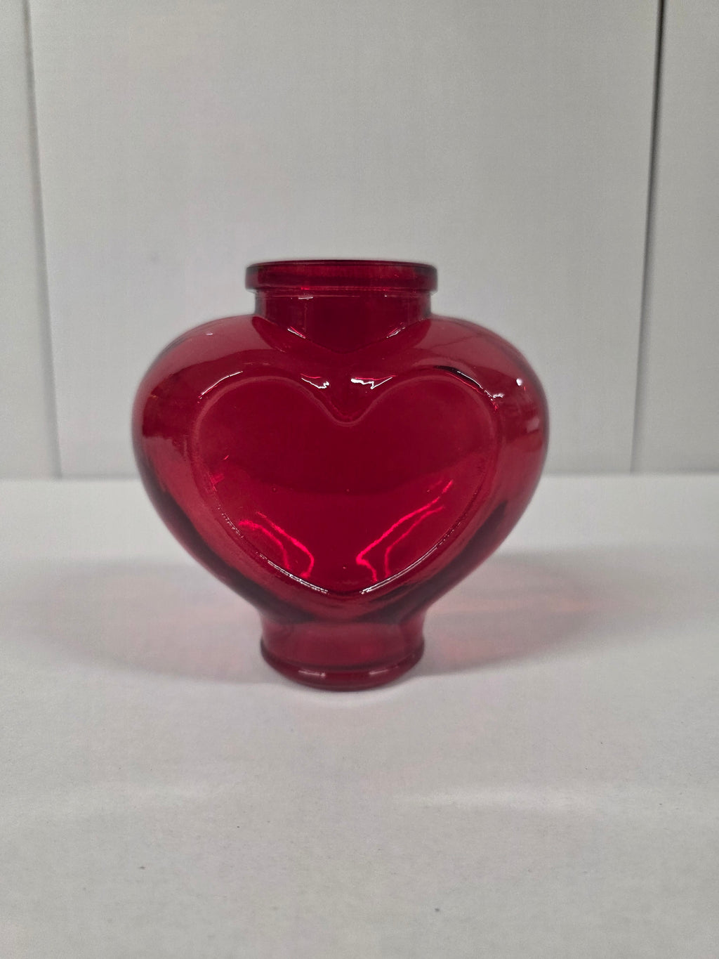 Vase Heart Glow Red 11.8x7.3x11.5cm
