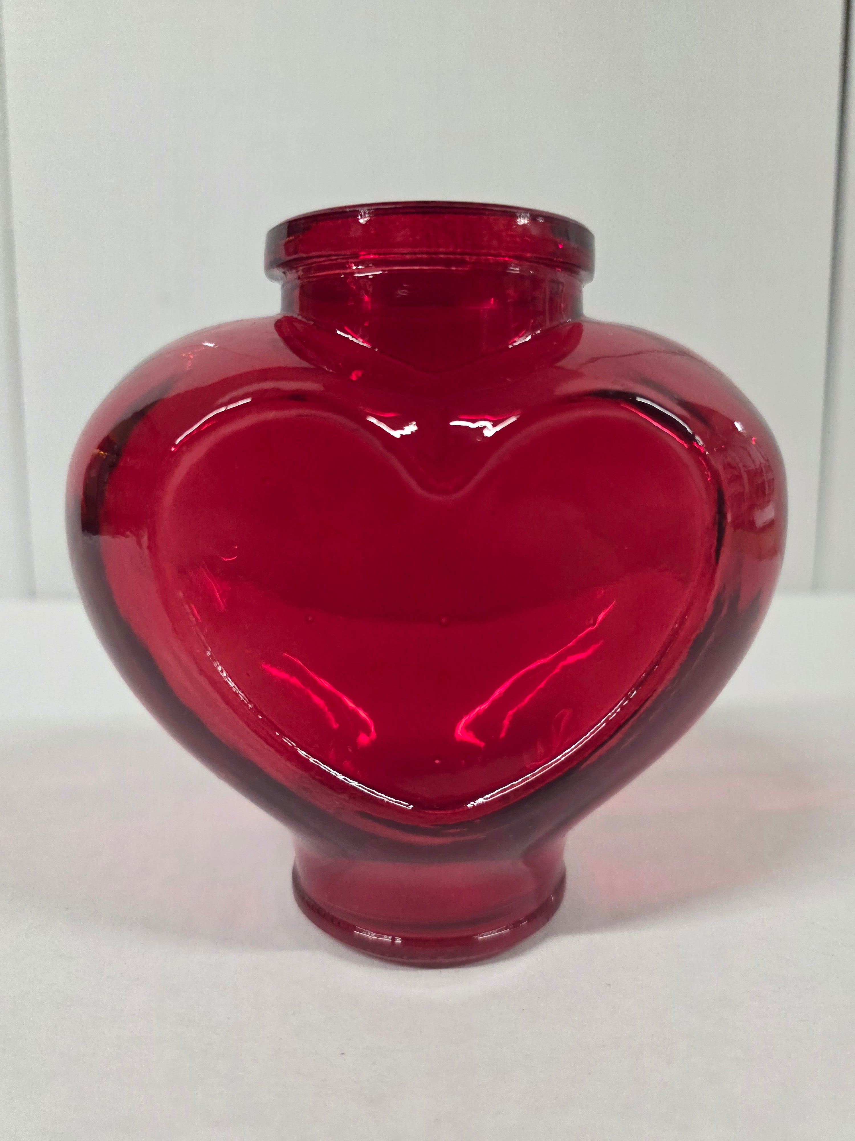 Vase Heart Glow Red 11.8x7.3x11.5cm