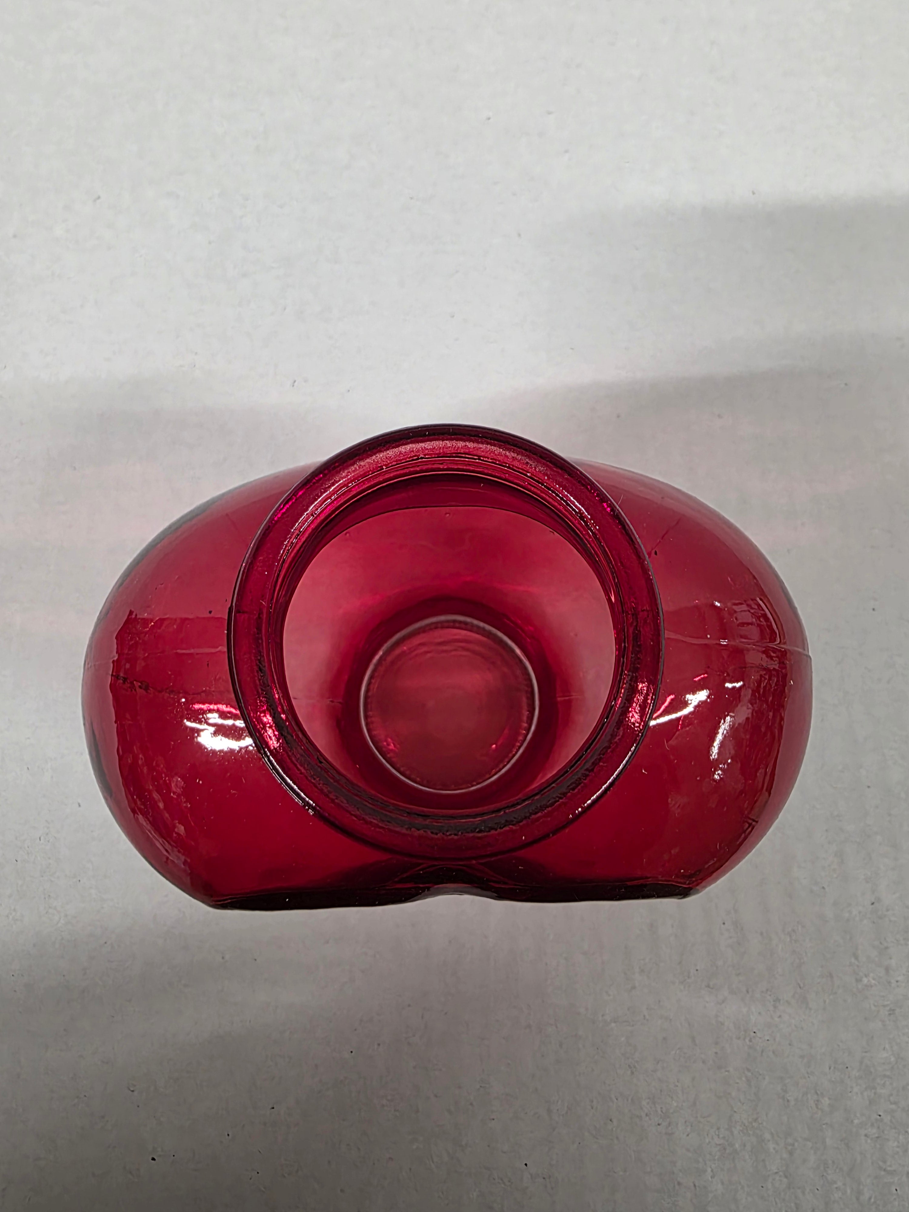 Vase Heart Glow Red 11.8x7.3x11.5cm