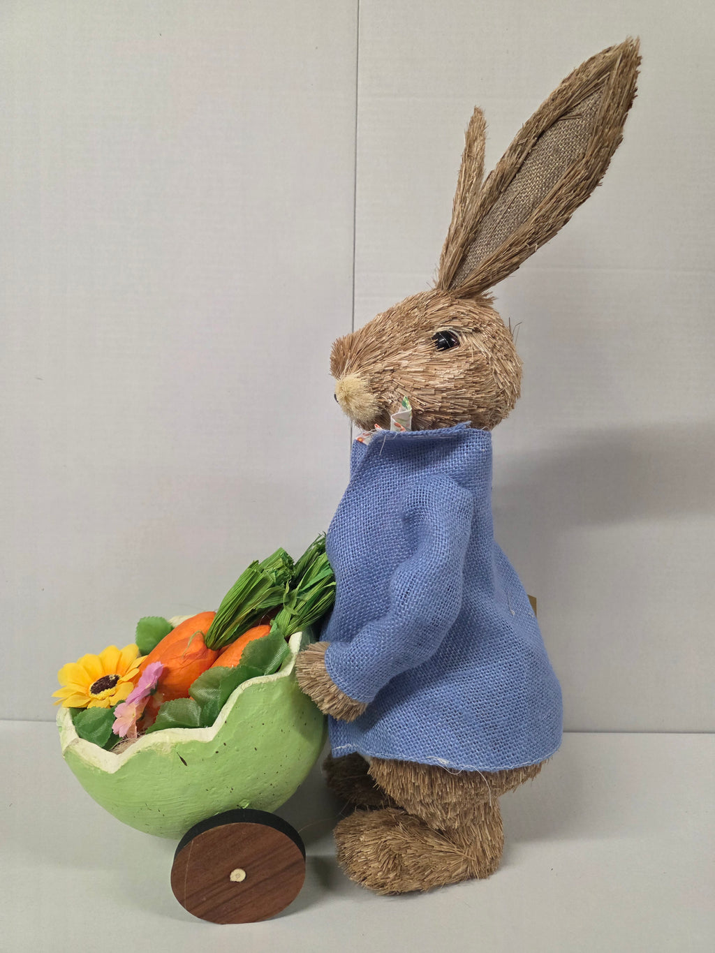 Bunny Alfie In Blue Jacket & Carrots 53cm