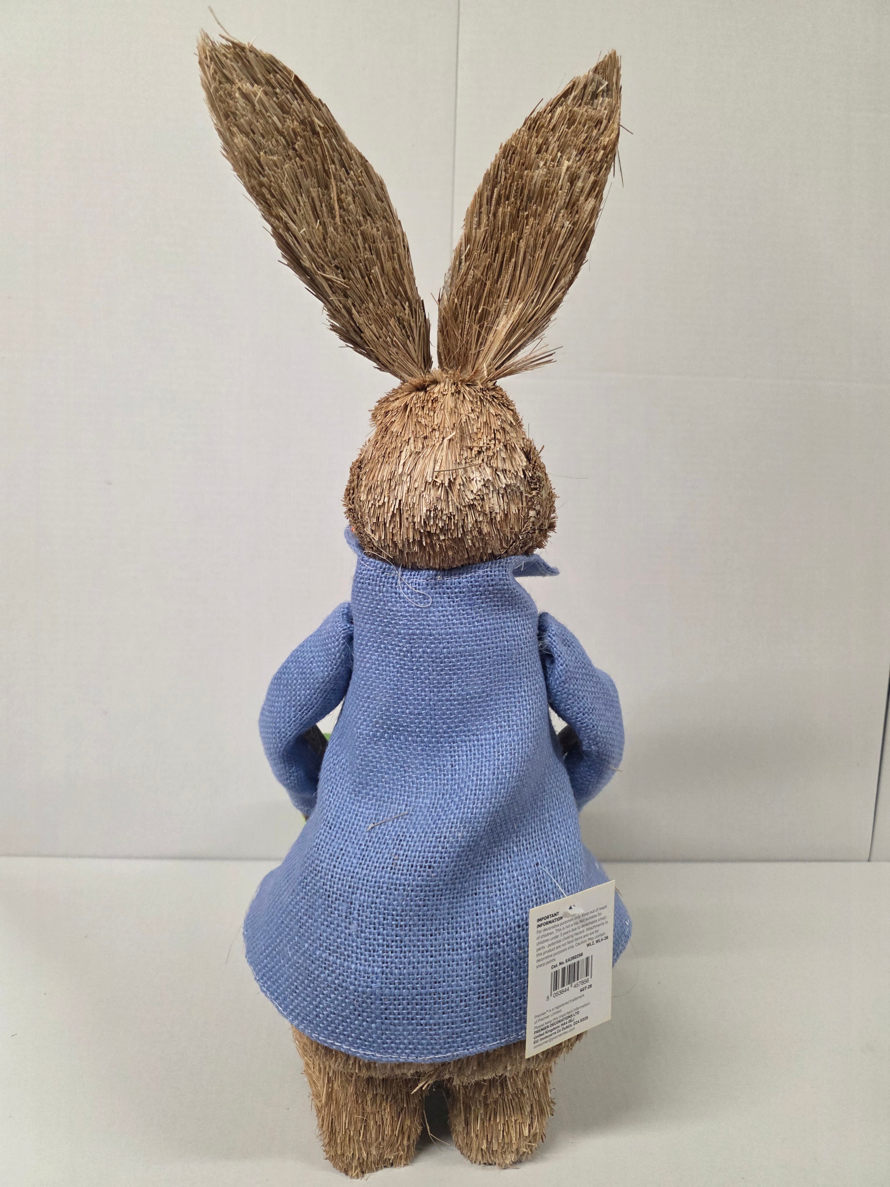 Bunny Alfie In Blue Jacket & Carrots 53cm