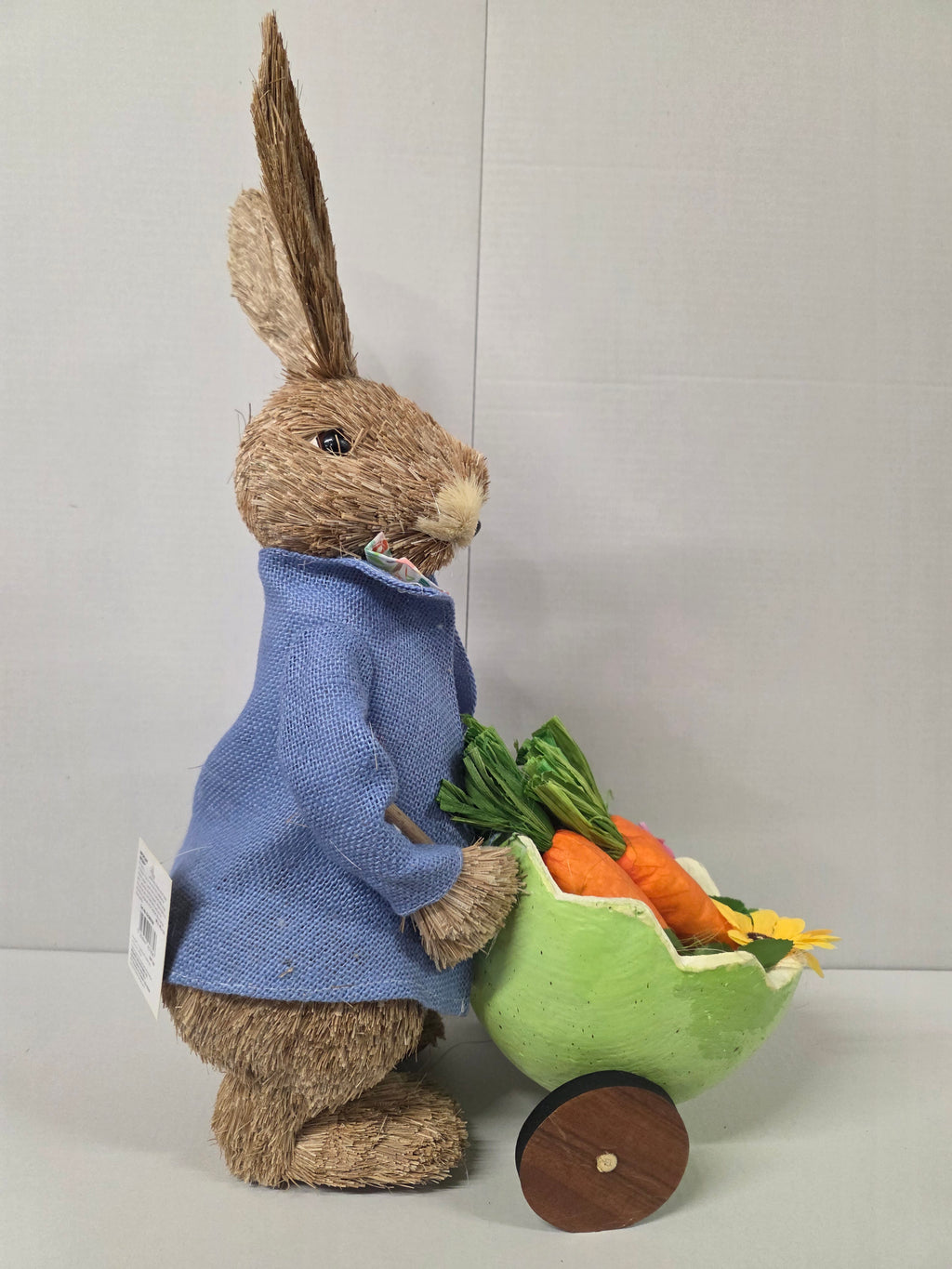 Bunny Alfie In Blue Jacket & Carrots 53cm