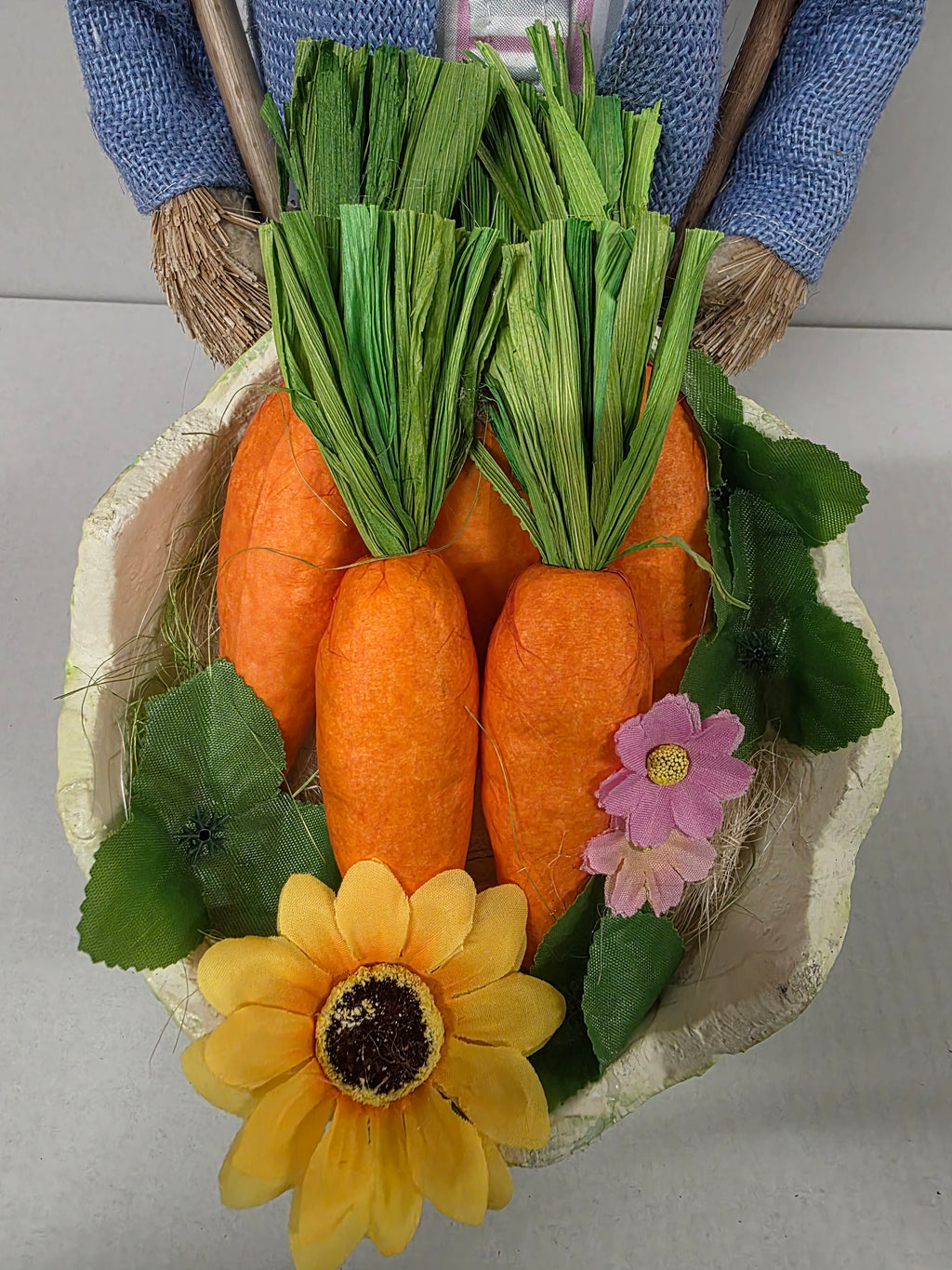 Bunny Alfie In Blue Jacket & Carrots 53cm