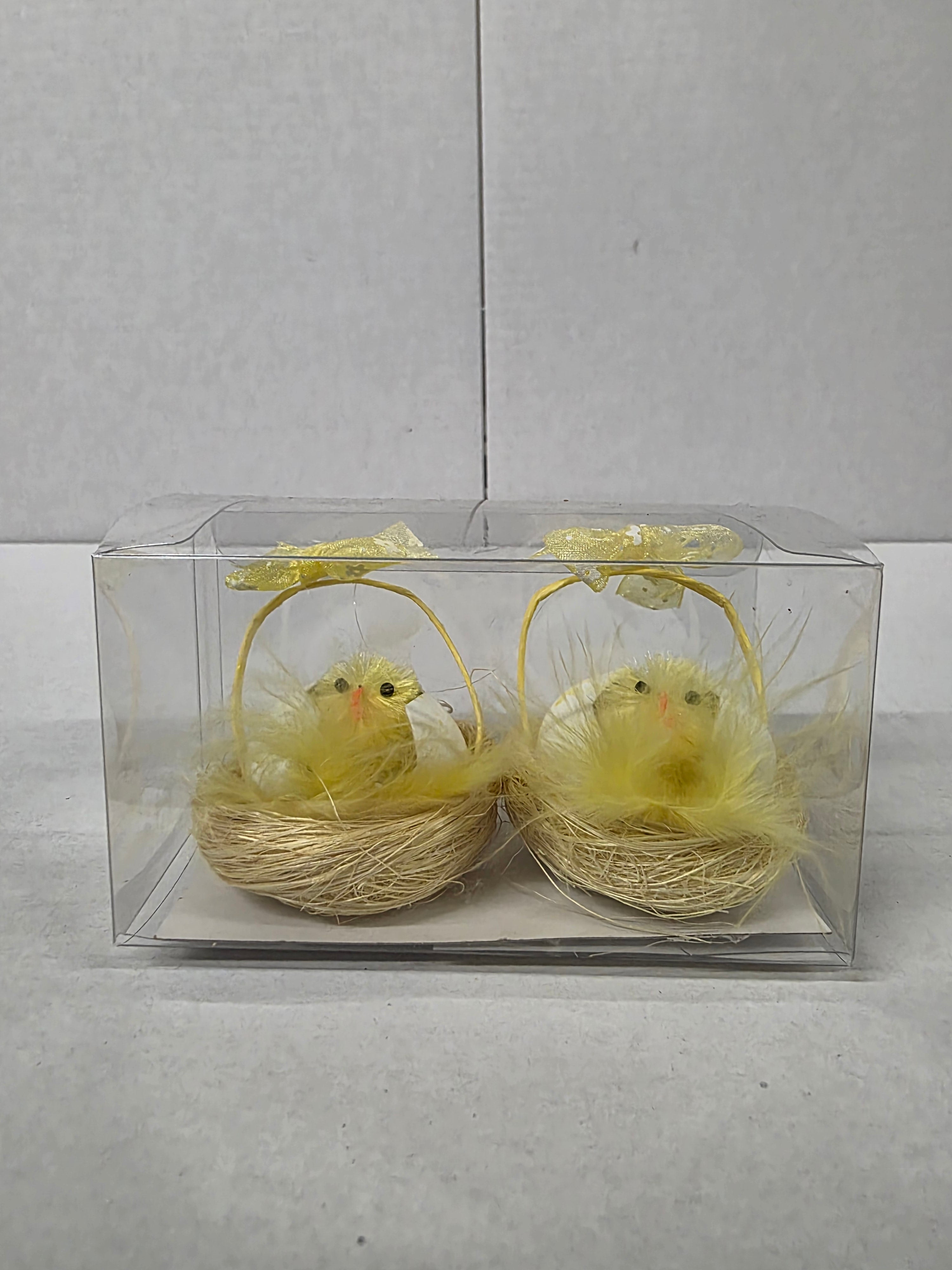 Chick With Eggs Hanging Easter X2 11cm (PACK OF 4)