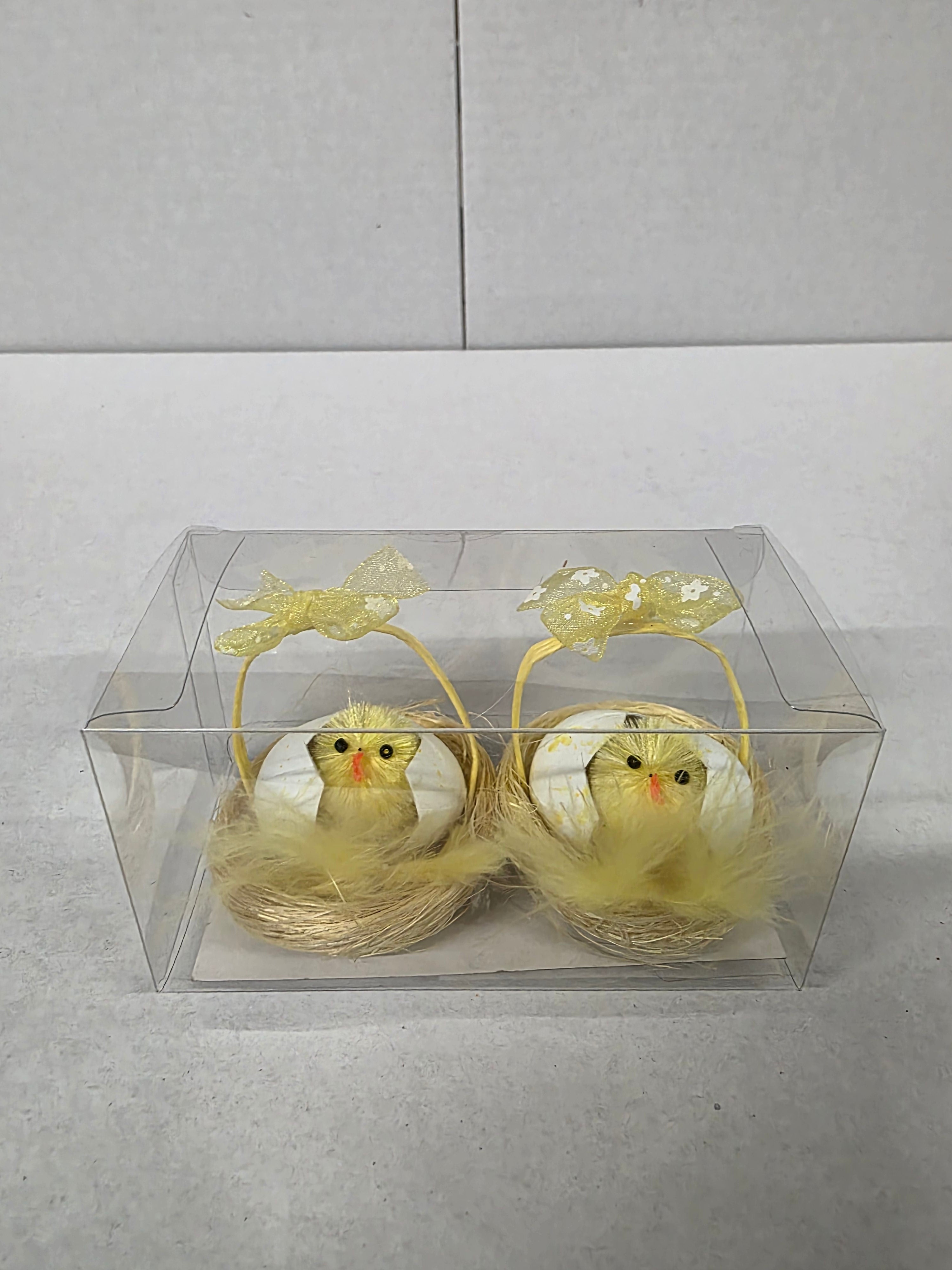 Chick With Eggs Hanging Easter X2 11cm (PACK OF 4)