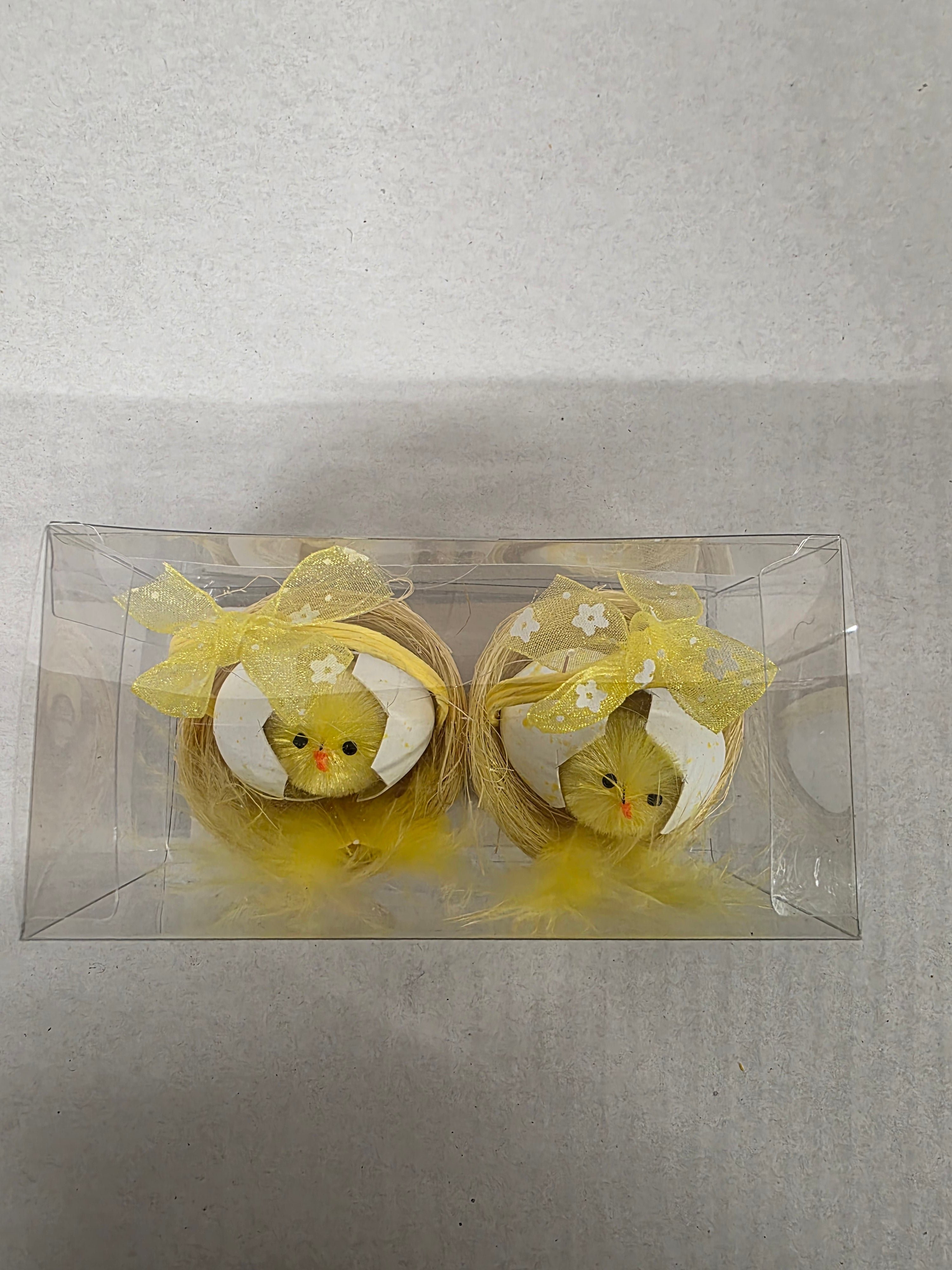 Chick With Eggs Hanging Easter X2 11cm (PACK OF 4)