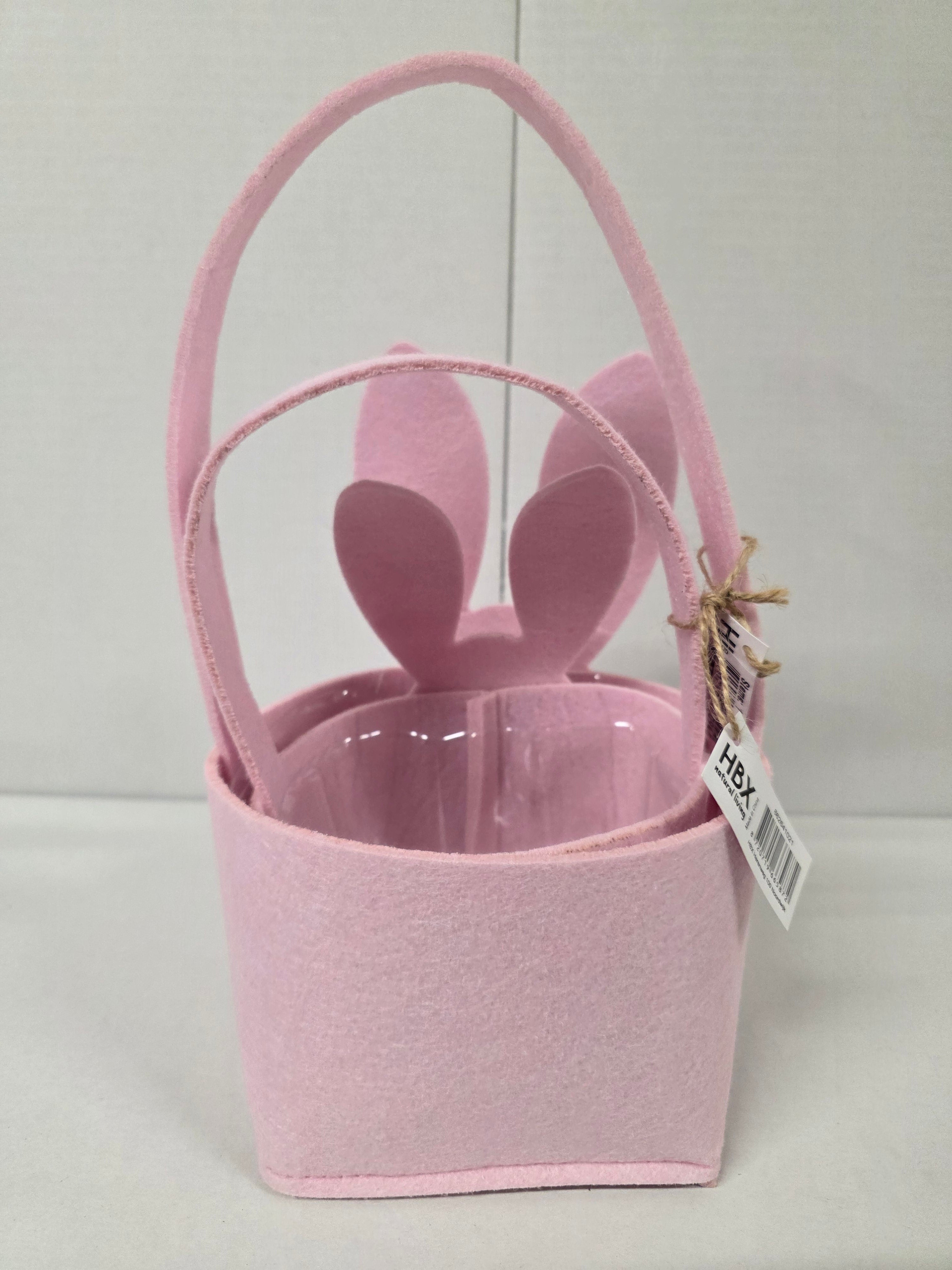 Felt Basket Bunny Pink 2 Set (PACK OF 2)