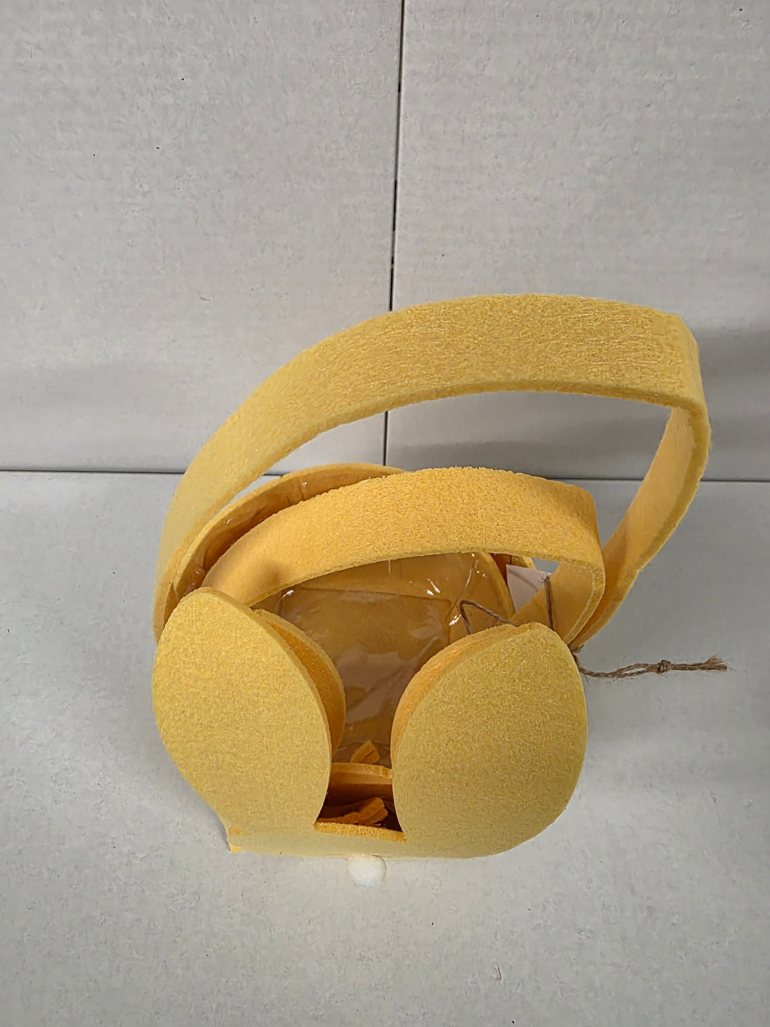 Felt Basket Bunny Yellow 2 Set (PACK OF 2)