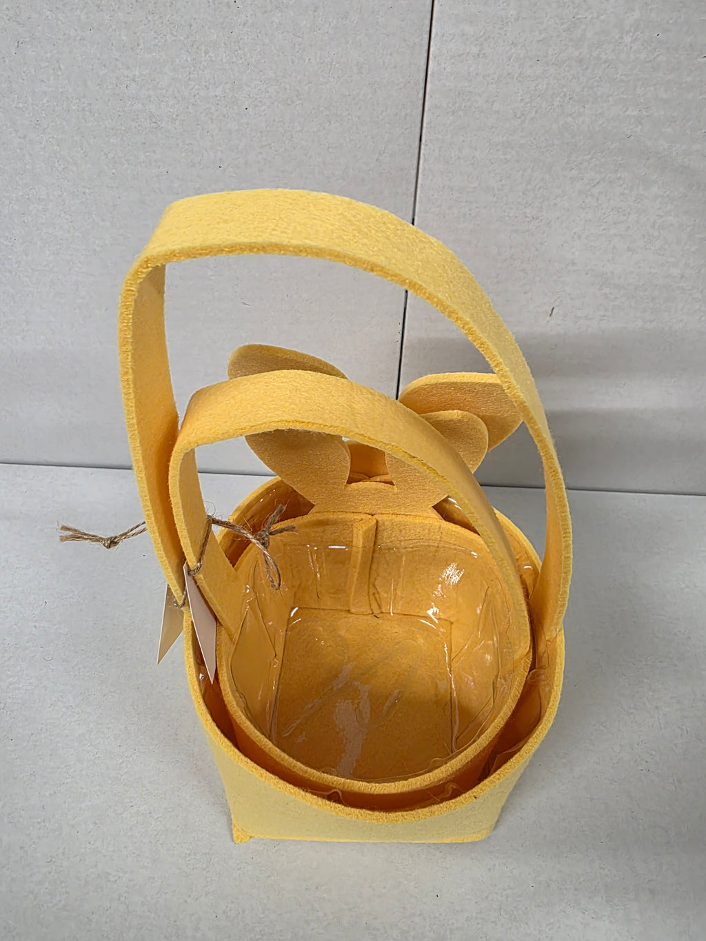 Felt Basket Bunny Yellow 2 Set (PACK OF 2)