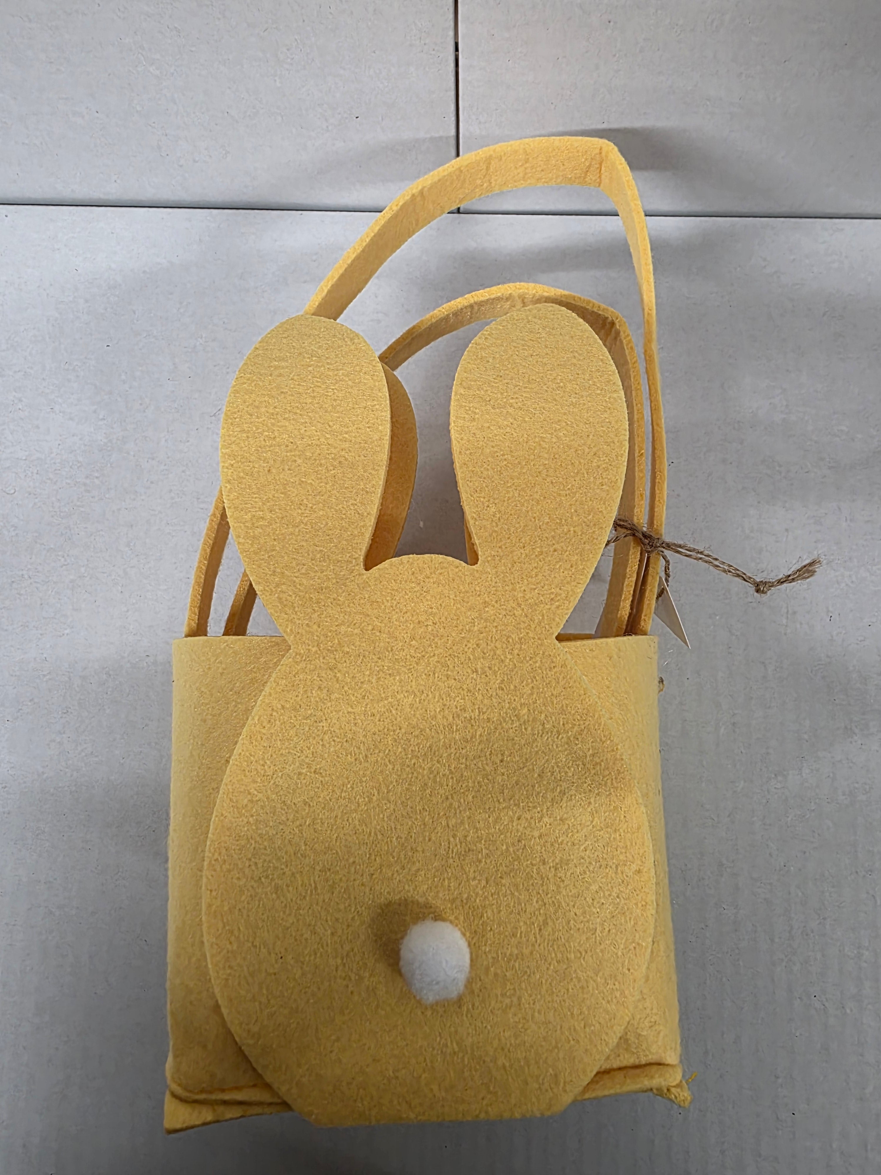 Felt Basket Bunny Yellow 2 Set (PACK OF 2)