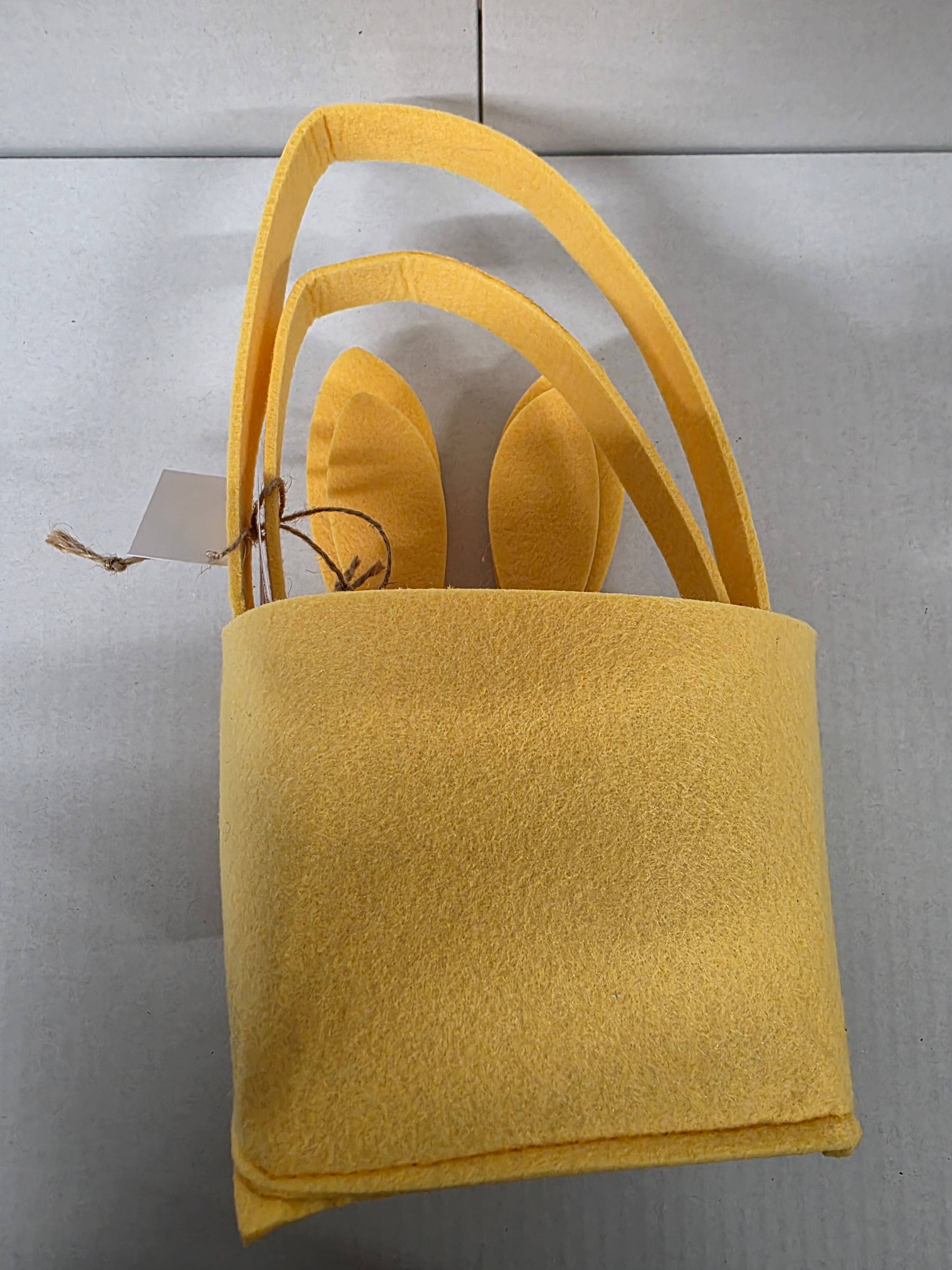 Felt Basket Bunny Yellow 2 Set (PACK OF 2)