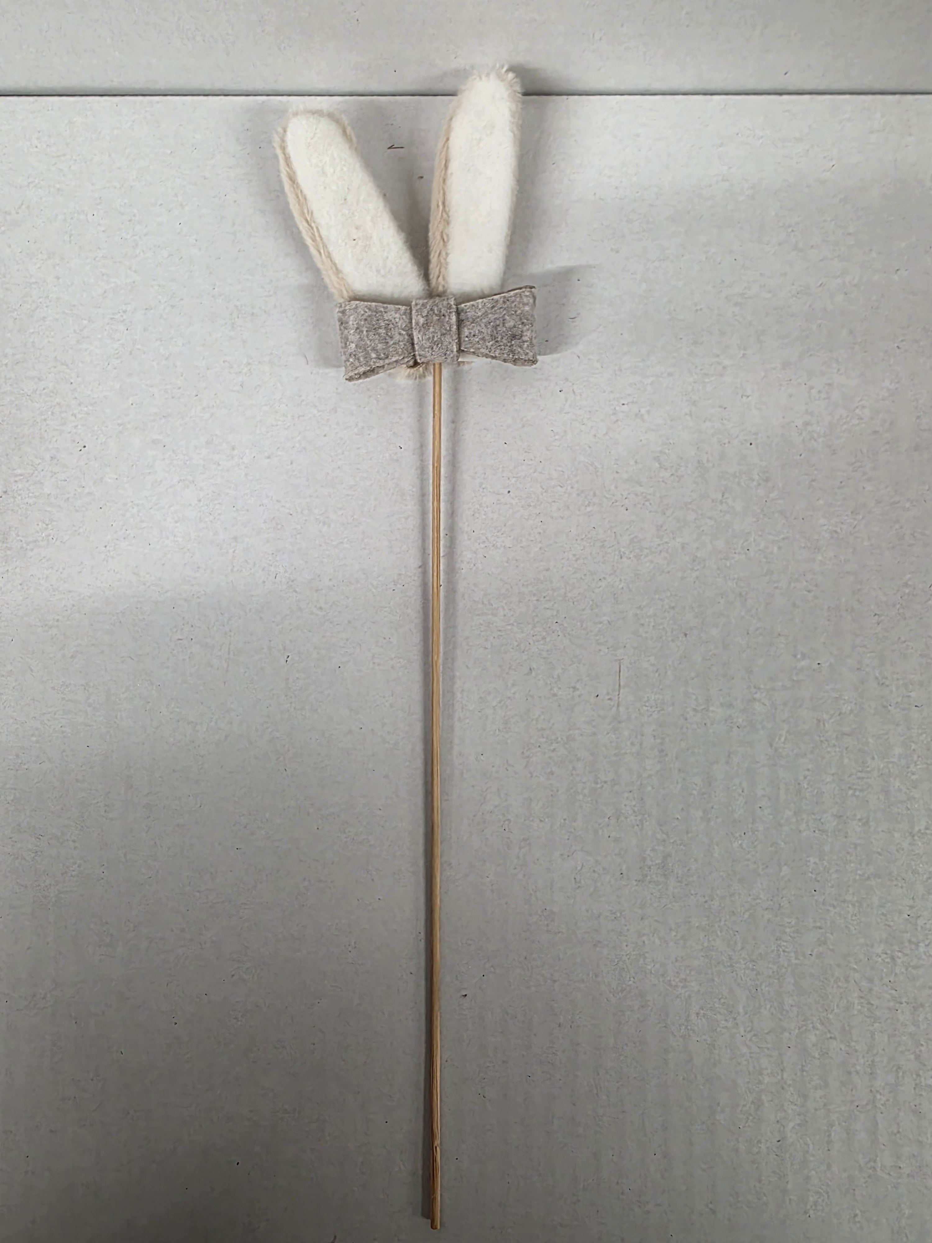 Felt Rabbit Ears Stick 6x8.5cm X8 Mink