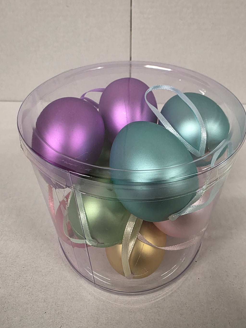 Hanging Easter Eggs Metallic 6cm X12 (PACK OF 2)