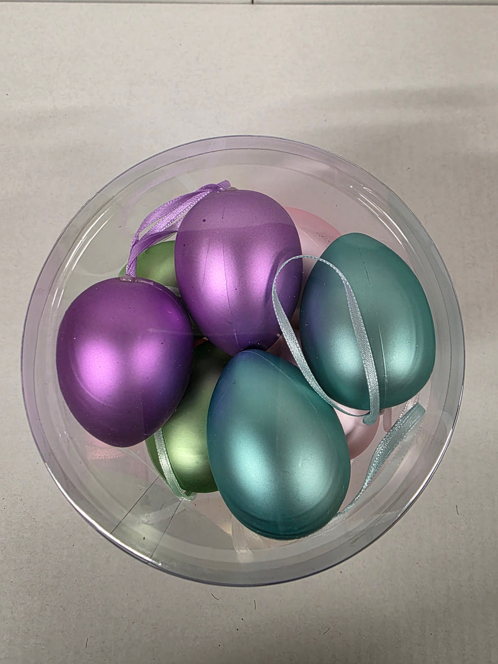 Hanging Easter Eggs Metallic 6cm X12 (PACK OF 2)