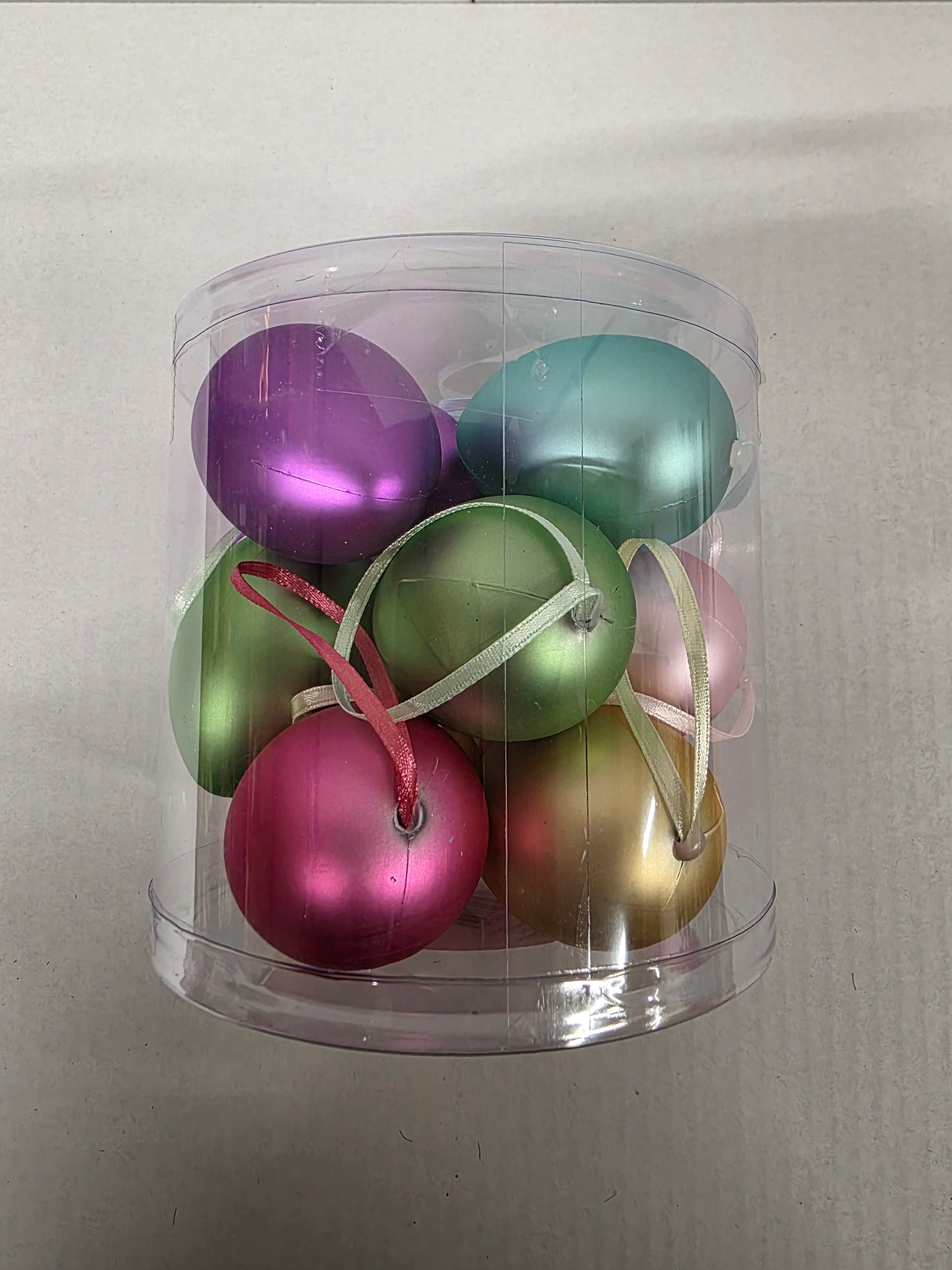 Hanging Easter Eggs Metallic 6cm X12 (PACK OF 2)