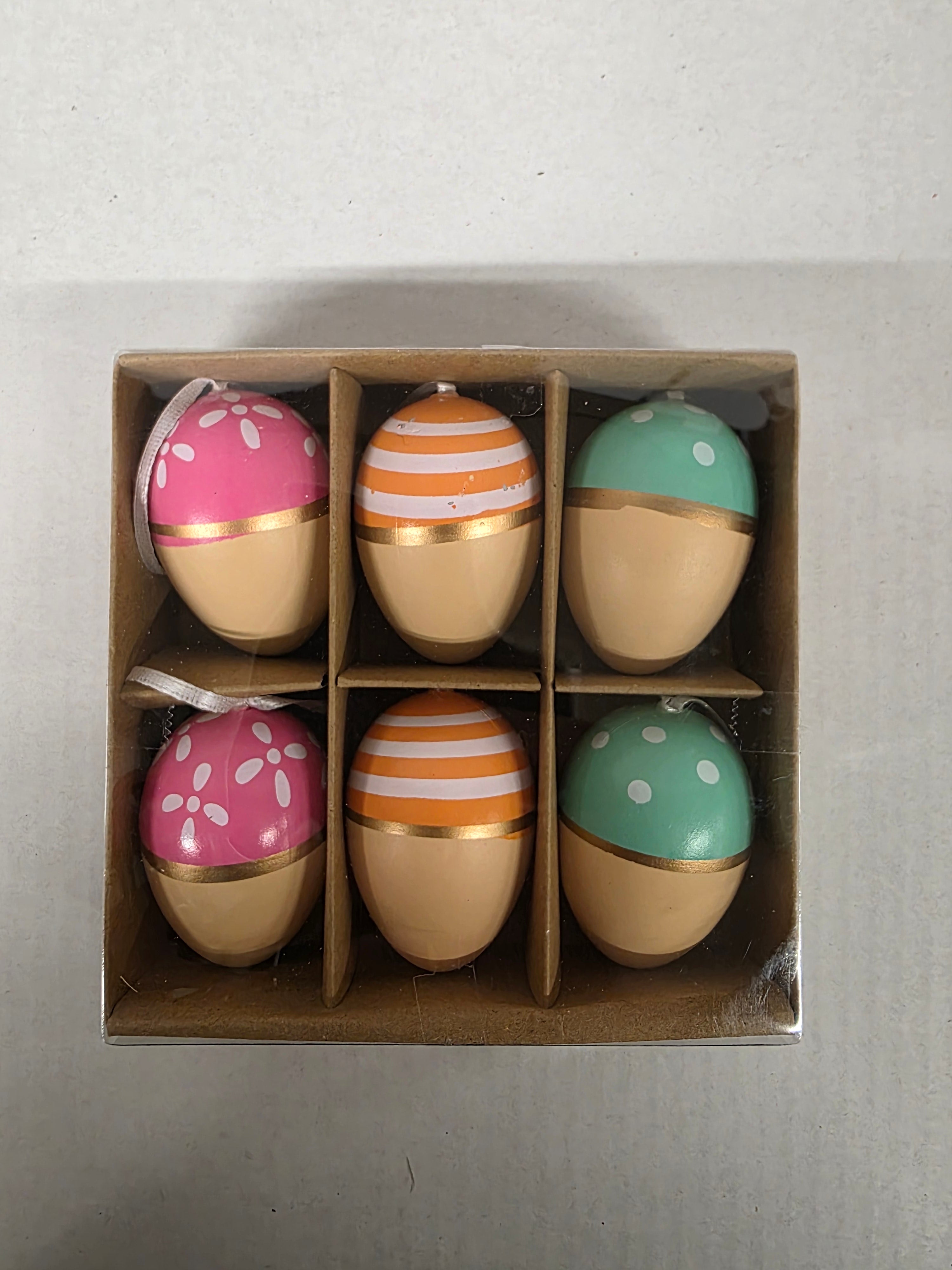 Plastic Eggs Hanging Assorted 6cm X6 (PACK OF 3)