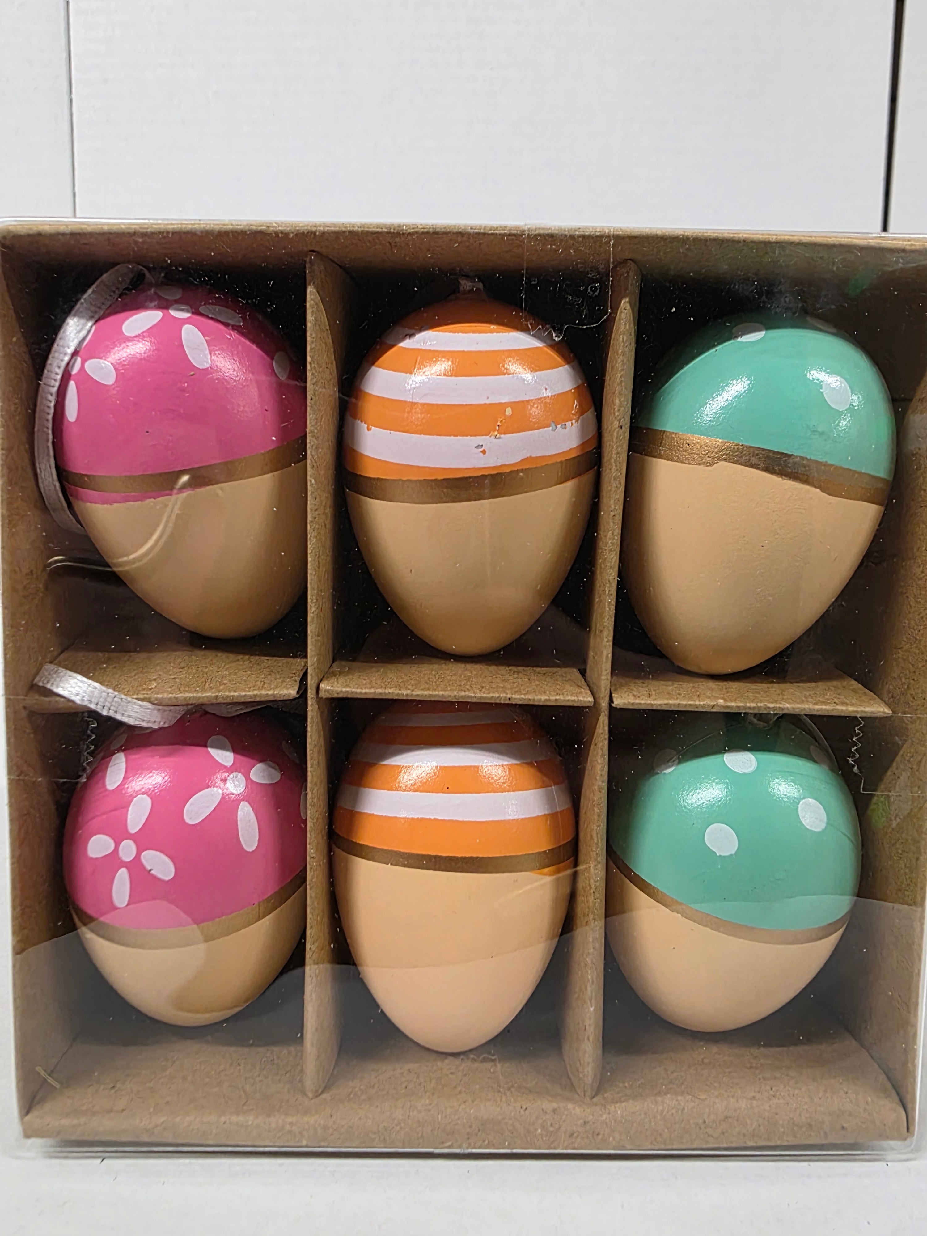 Plastic Eggs Hanging Assorted 6cm X6 (PACK OF 3)