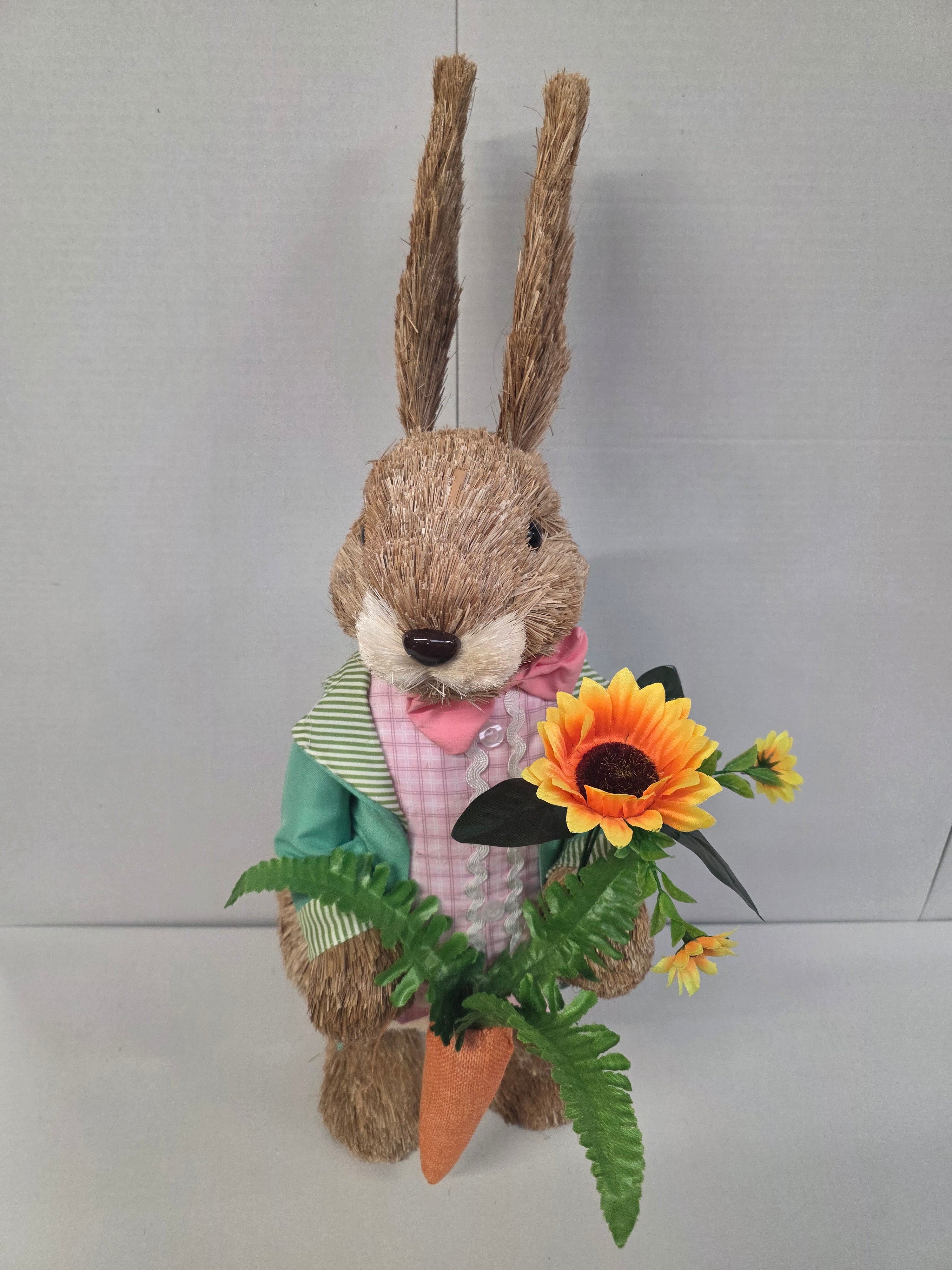 Rustic Bunny Reggie In Sage Coat 65cm