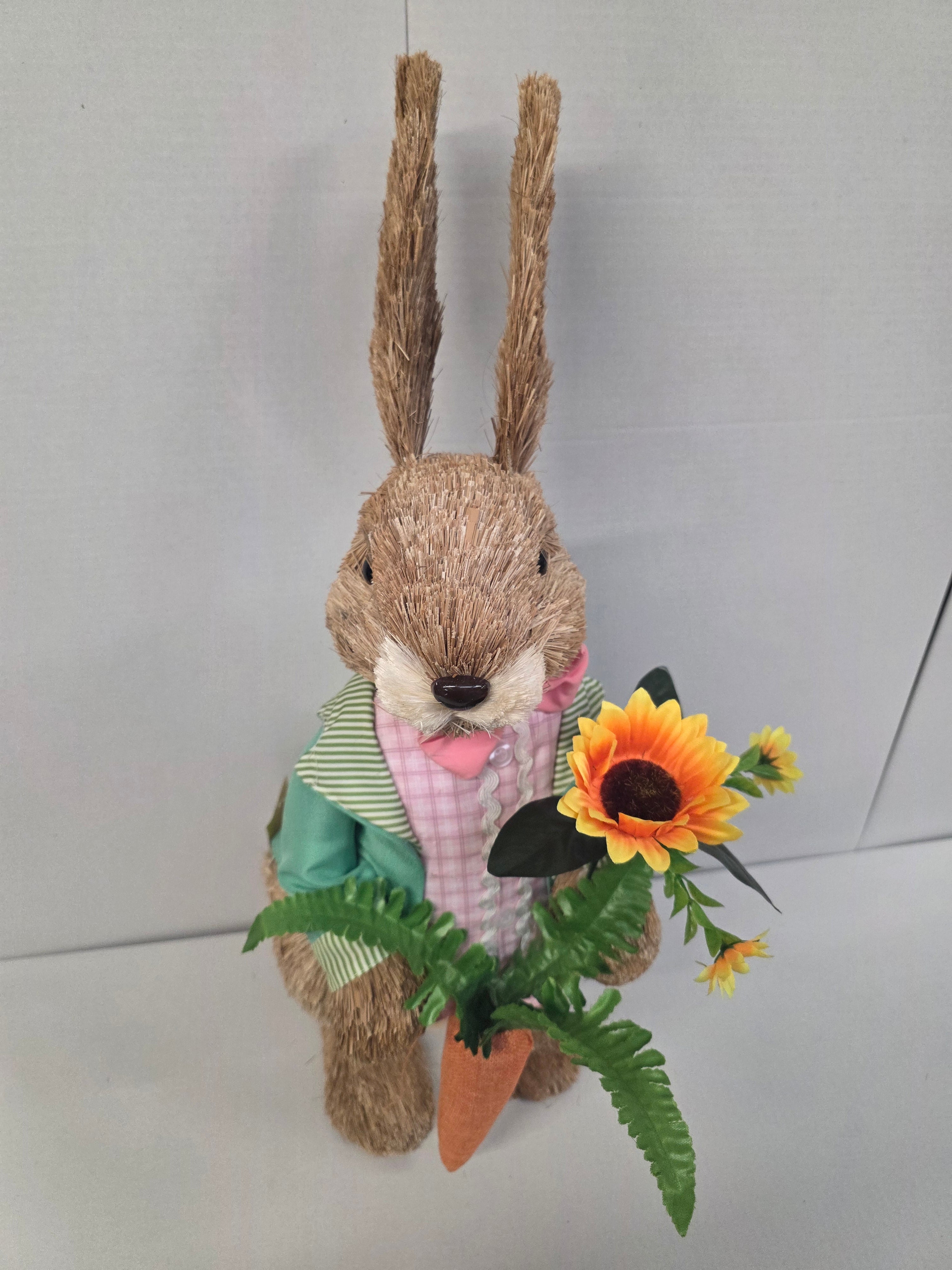 Rustic Bunny Reggie In Sage Coat 65cm