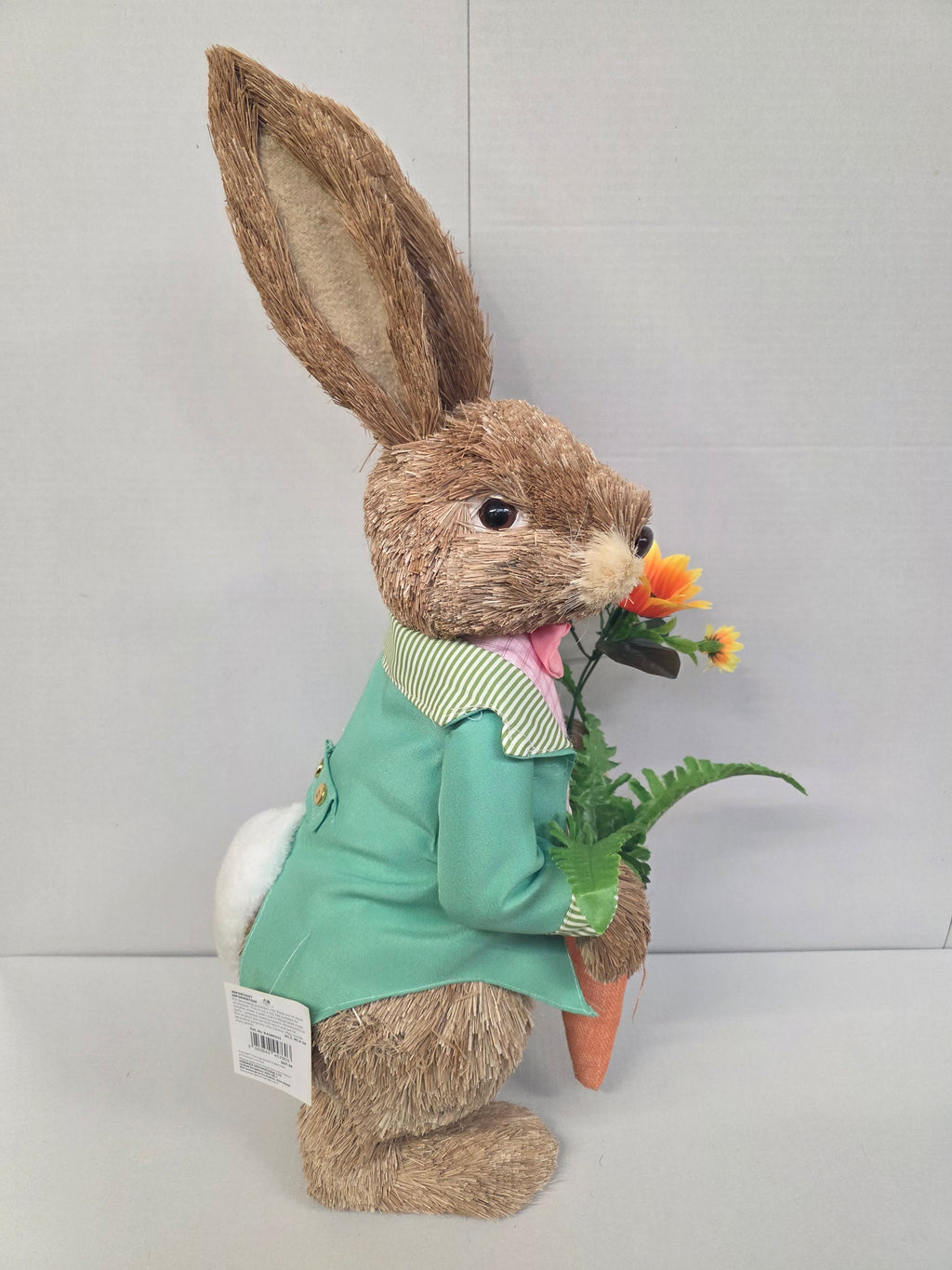 Rustic Bunny Reggie In Sage Coat 65cm