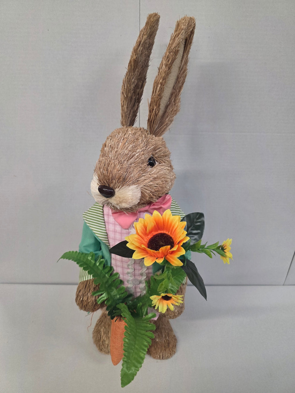 Rustic Bunny Reggie In Sage Coat 65cm