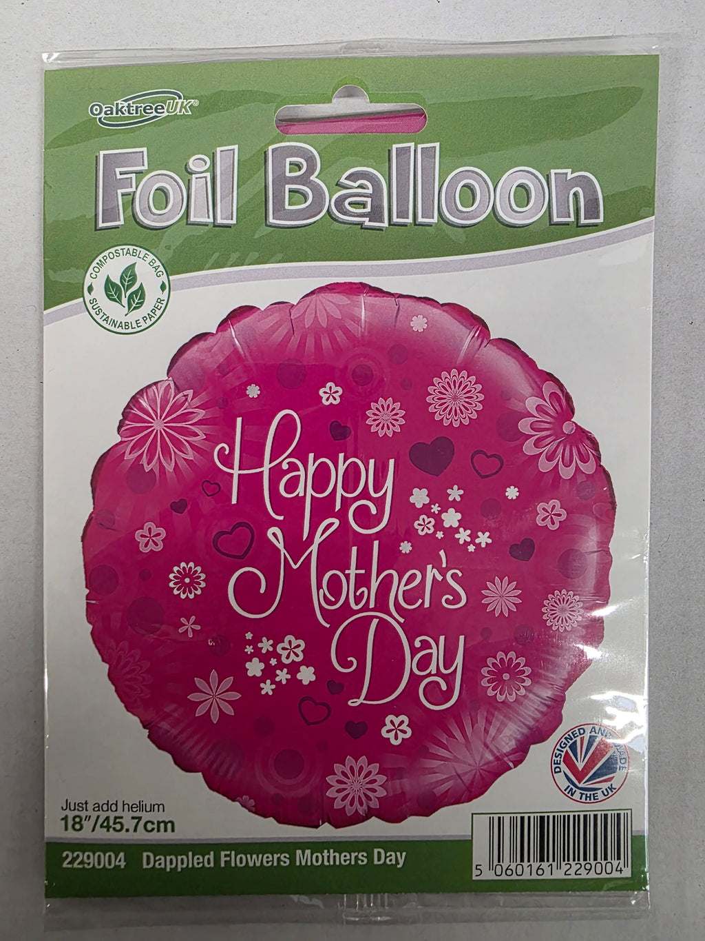 Balloon 18 Inch Mum Dappled Pink (PACK OF 5)