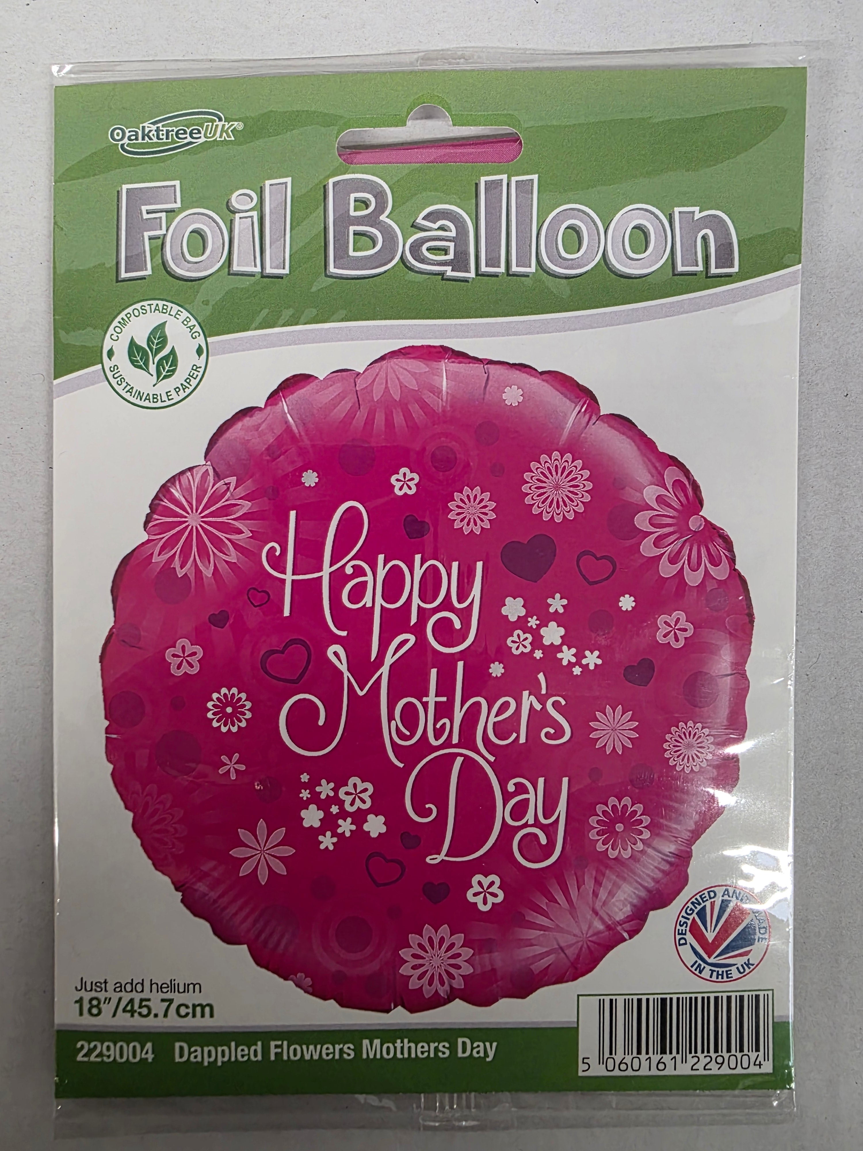 Balloon 18 Inch Mum Dappled Pink (PACK OF 5)
