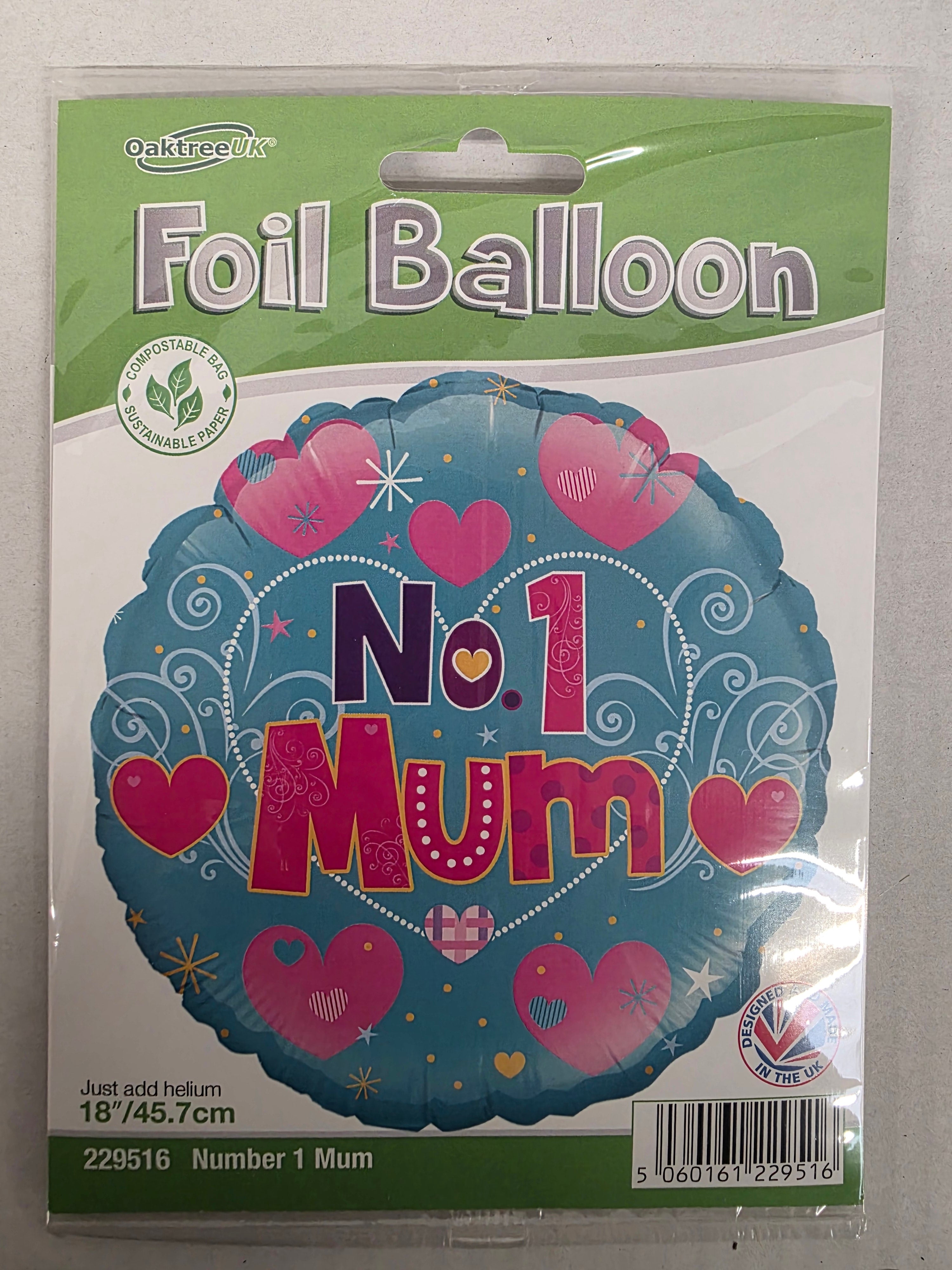 Balloon 18 Inch Number 1 Mum (PACK OF 5)