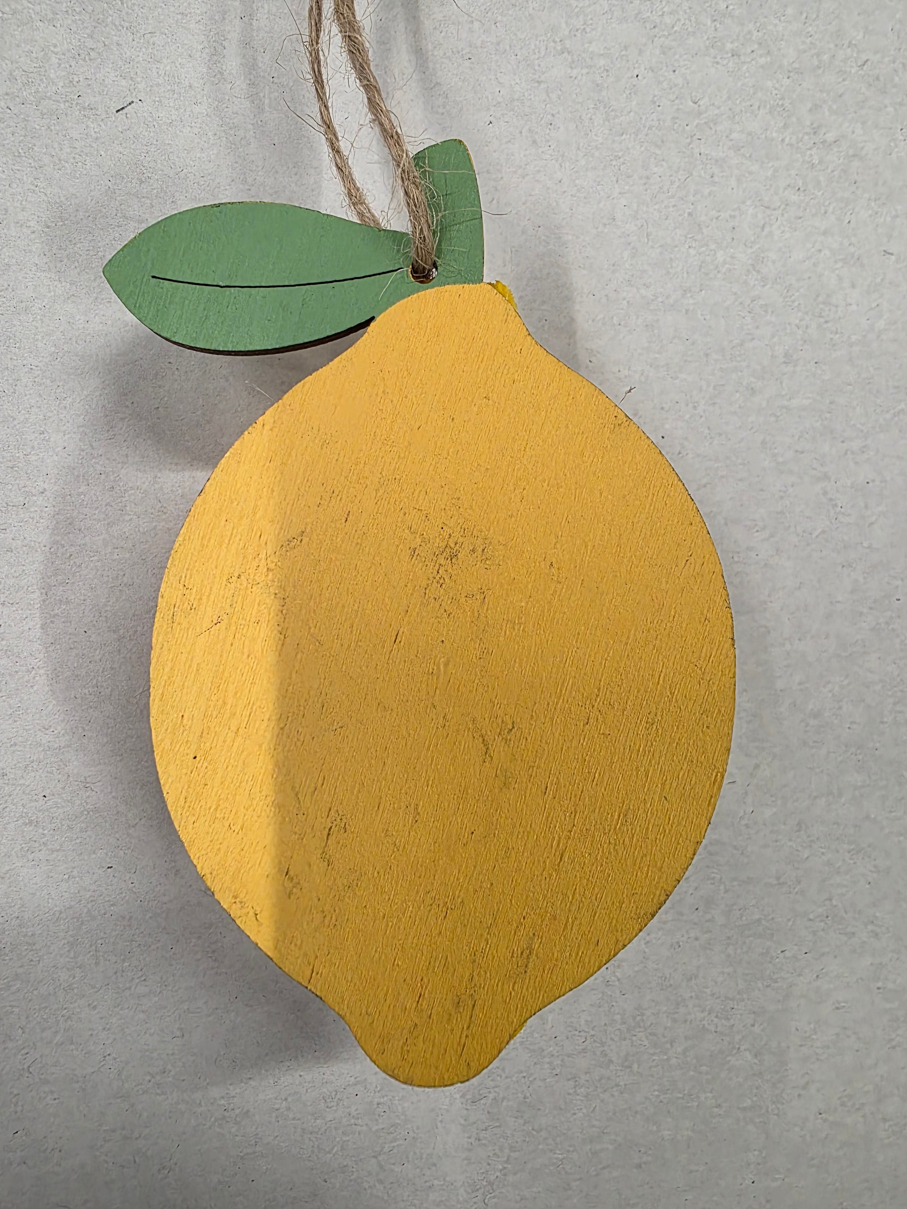 Felt Hanger Lemon 7x4x11cm (pack of 4)