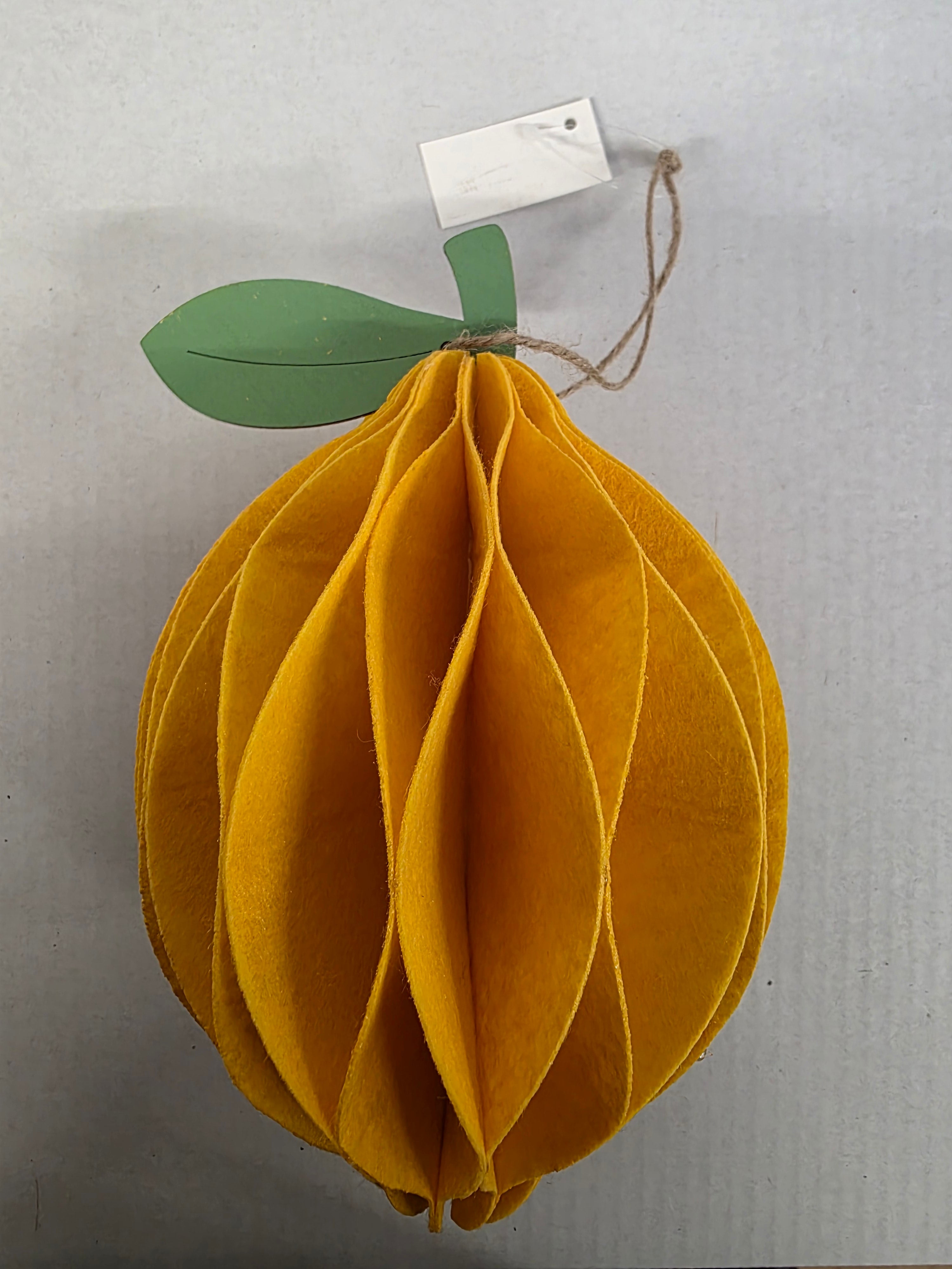 Felt Hanger Lemon 12x12x20cm