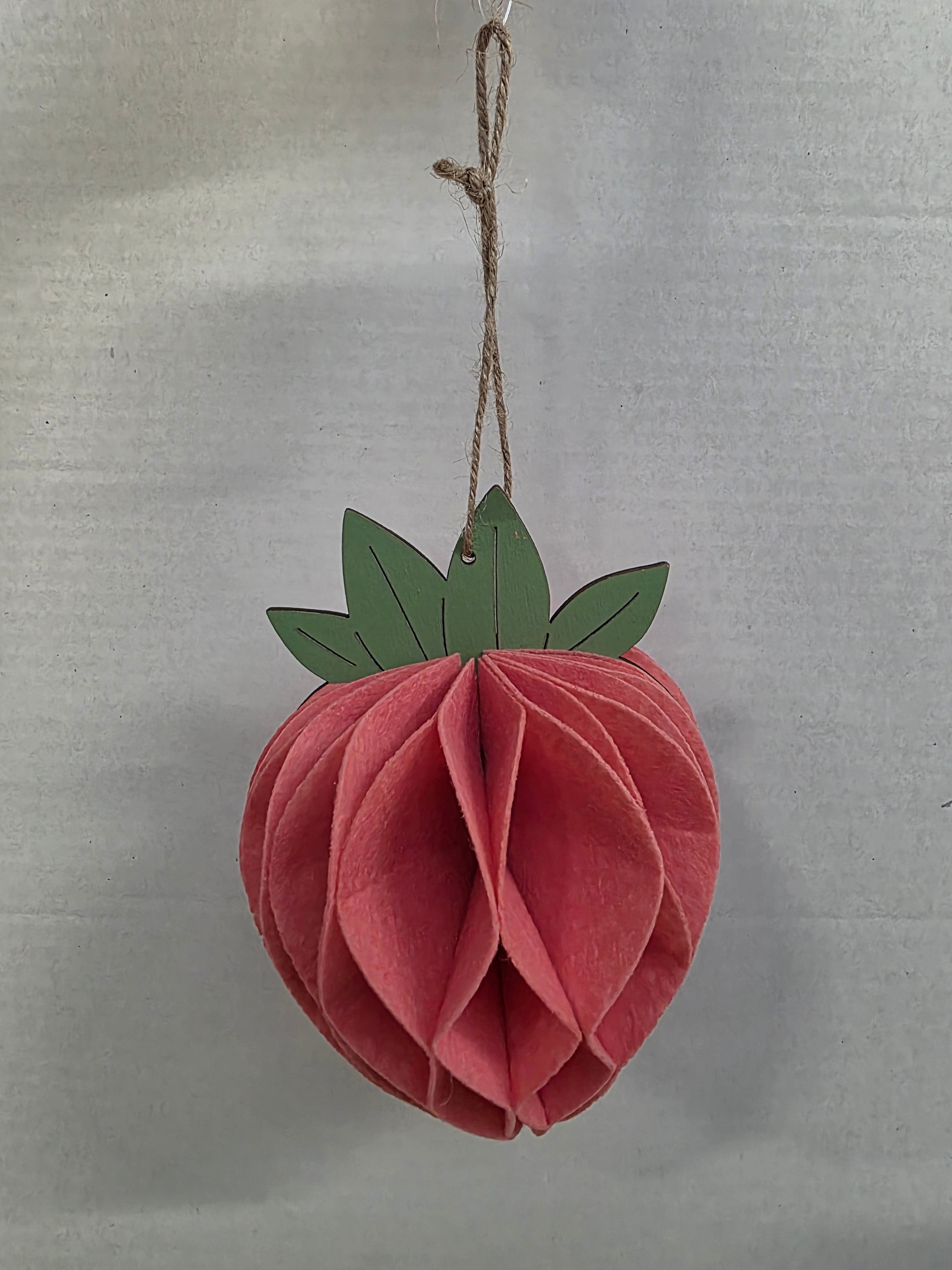 Felt Hanger Strawberry Pink 11x11x15cm (pack of 2)