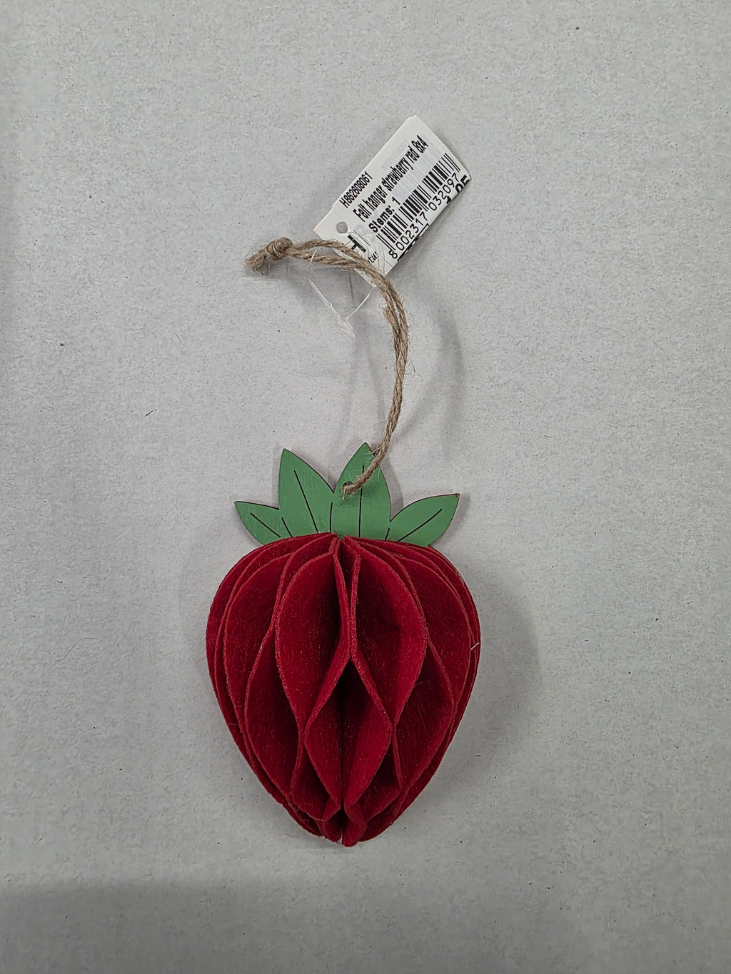 Felt Hanger Strawberry Red 8x4x11cm (pack of 3)